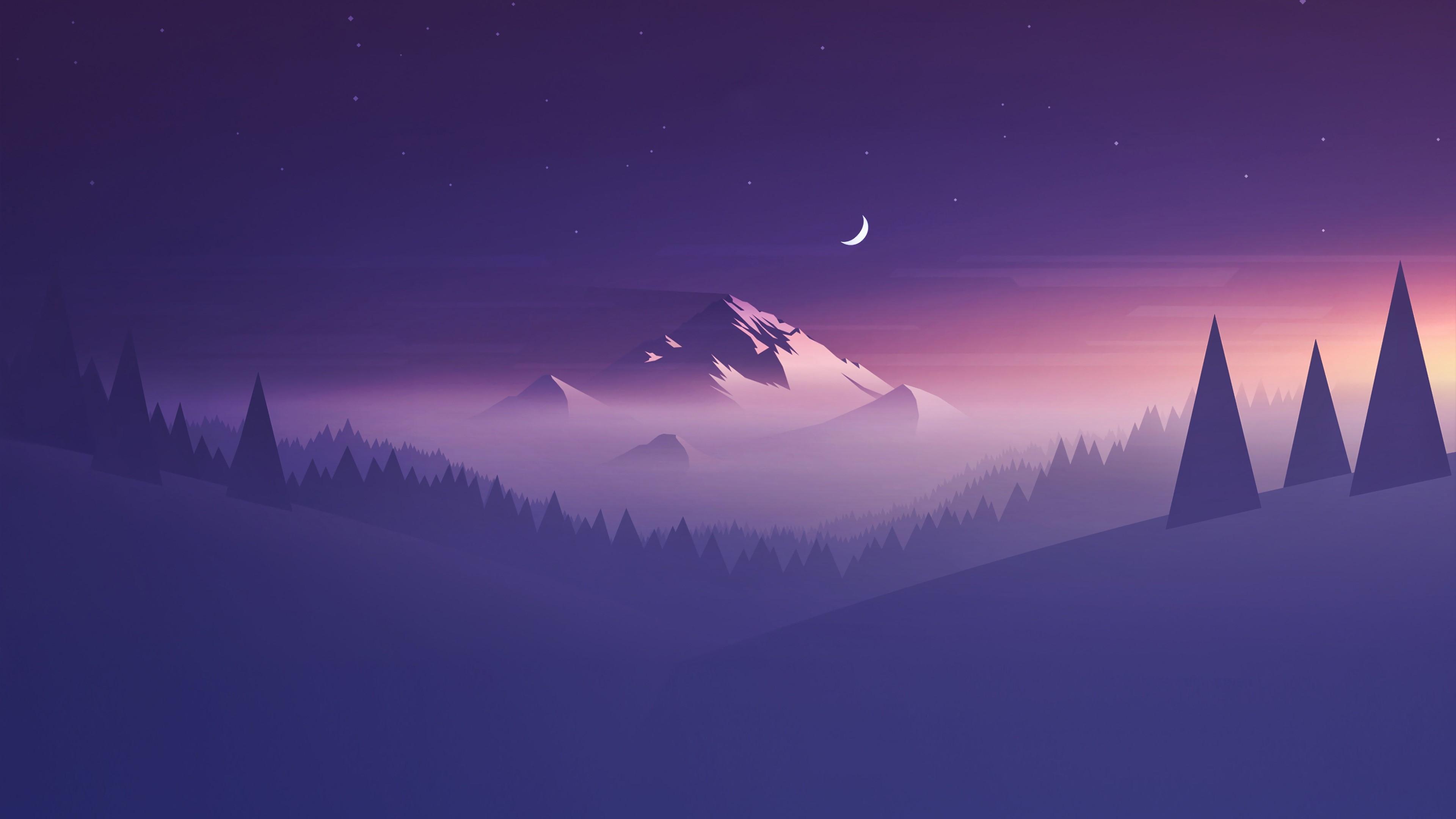 3840x2160 Wallpaper / minimalism, minimalist, mountains, artist, artwork, digital art, hd, 4k free download