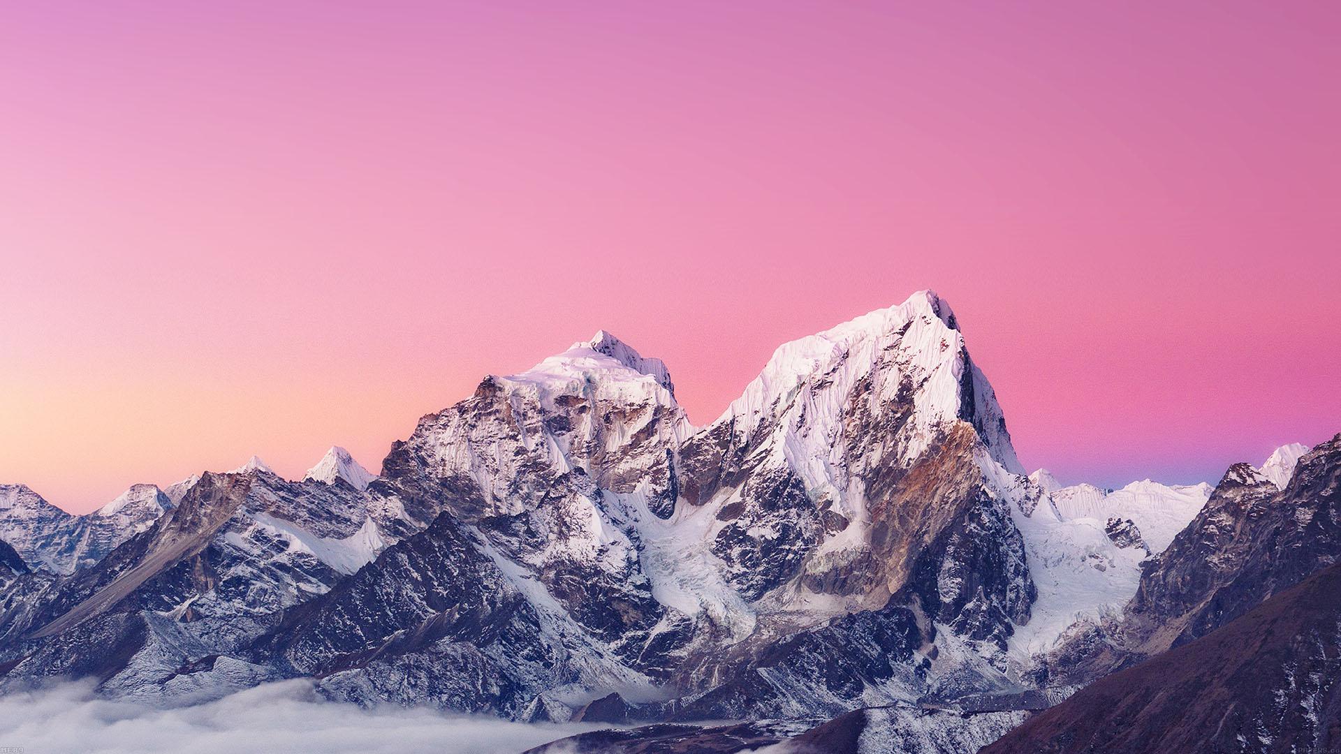 1920x1080 wallpaper for desktop, laptop. himalaya sunset white mountain art