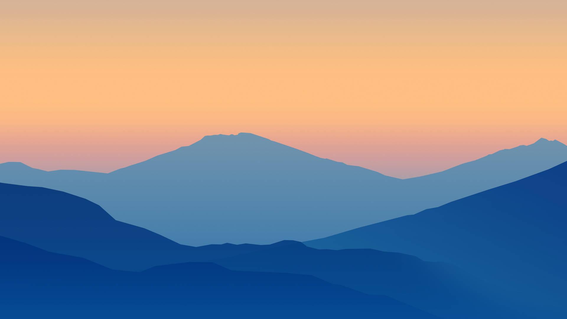 1920x1080 Download Minimalist Vector Art Mountain Wallpaper