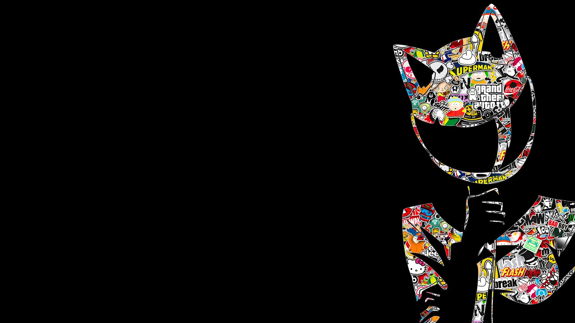 1920x1080 Black Anime Wallpaper