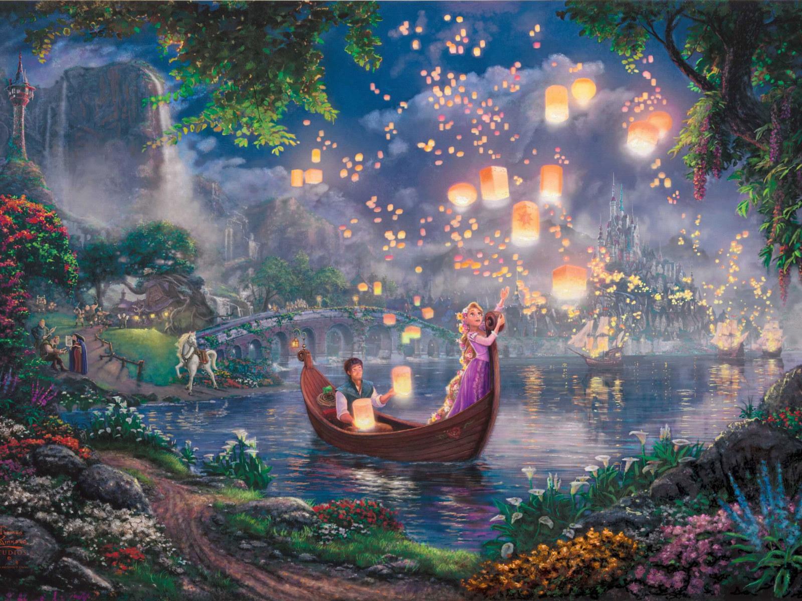 1600x1200 Wallpaper Nature Art Tangle Rapunzel In Boat Photo, Flowers • Wallpaper For You