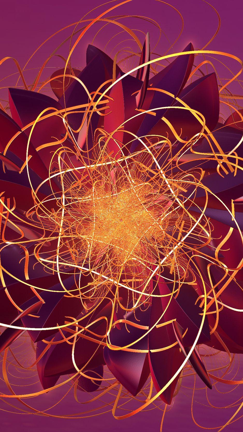 938x1668 Download Wallpaper 938x1668 Fractal, Flower, Abstraction, Tangled, Digital Iphone 8 7 6s 6 For Parallax HD Background