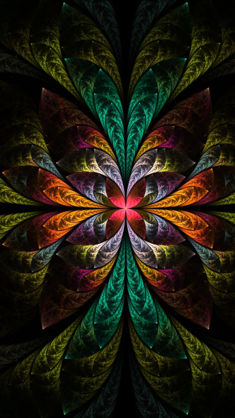 750x1334 Download fractal, colorful, tangled, art 750x1334 wallpaper, iphone iphone 750x1334 HD image, background, 22366