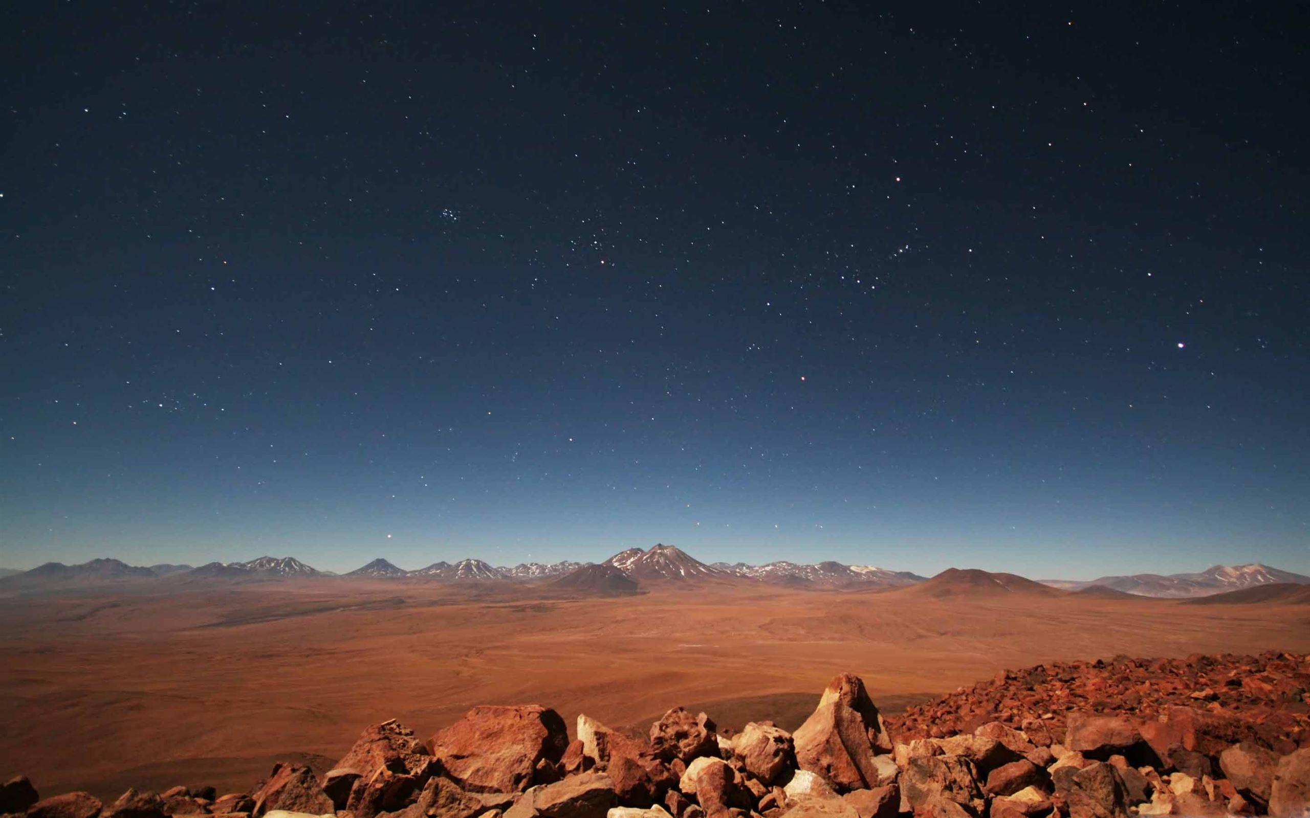 2560x1600 Starry Desert Sky MacBook Air Wallpaper Download