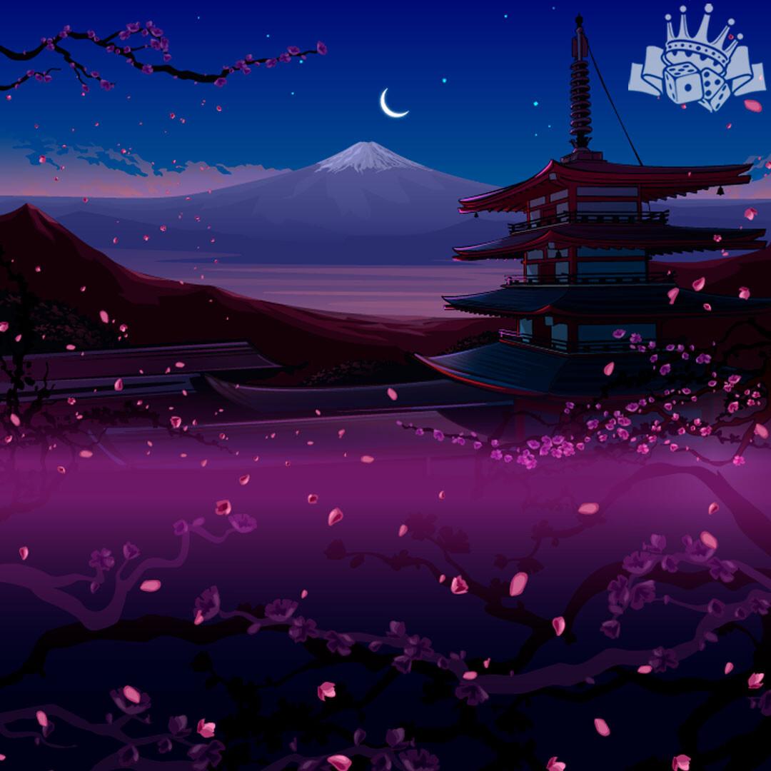 1080x1080 Japanese Themed slot game Background