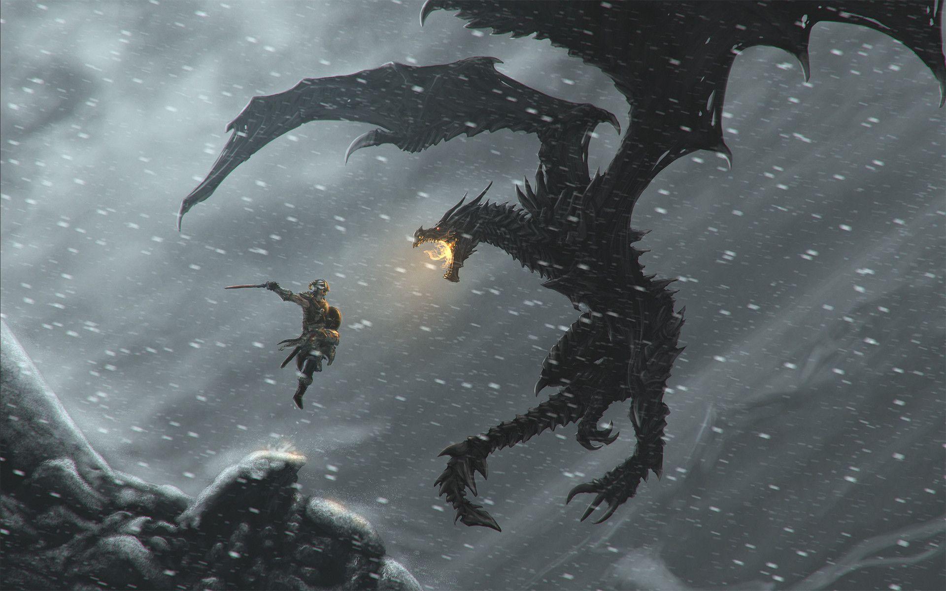 1920x1200 Skyrim Dragonborn Wallpaper