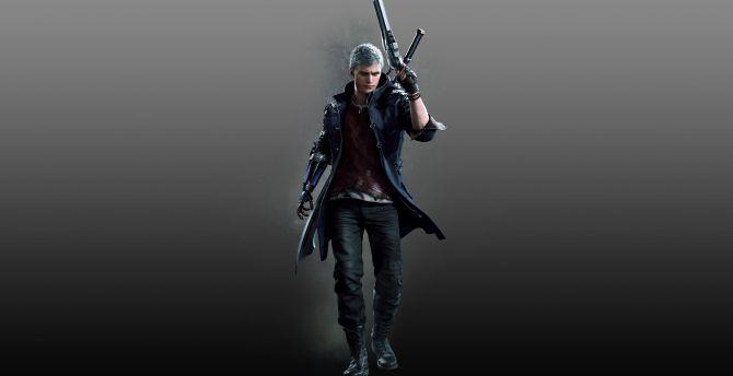 670x344 Minimal, portrait, devil may cry nero wallpaper, HD image, picture, background, 9dd964
