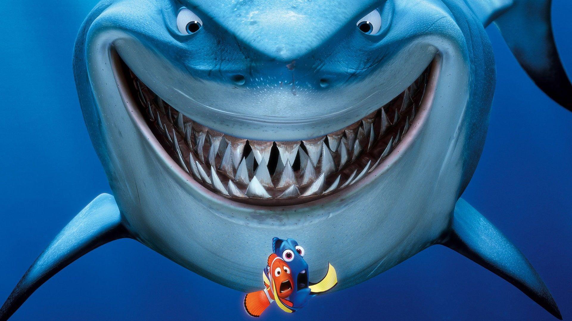 1920x1080 HD wallpaper: Finding Nemo wallpaper, movies, shark, movie poster, animated movies. Finding nemo, Nemo, Animated movies