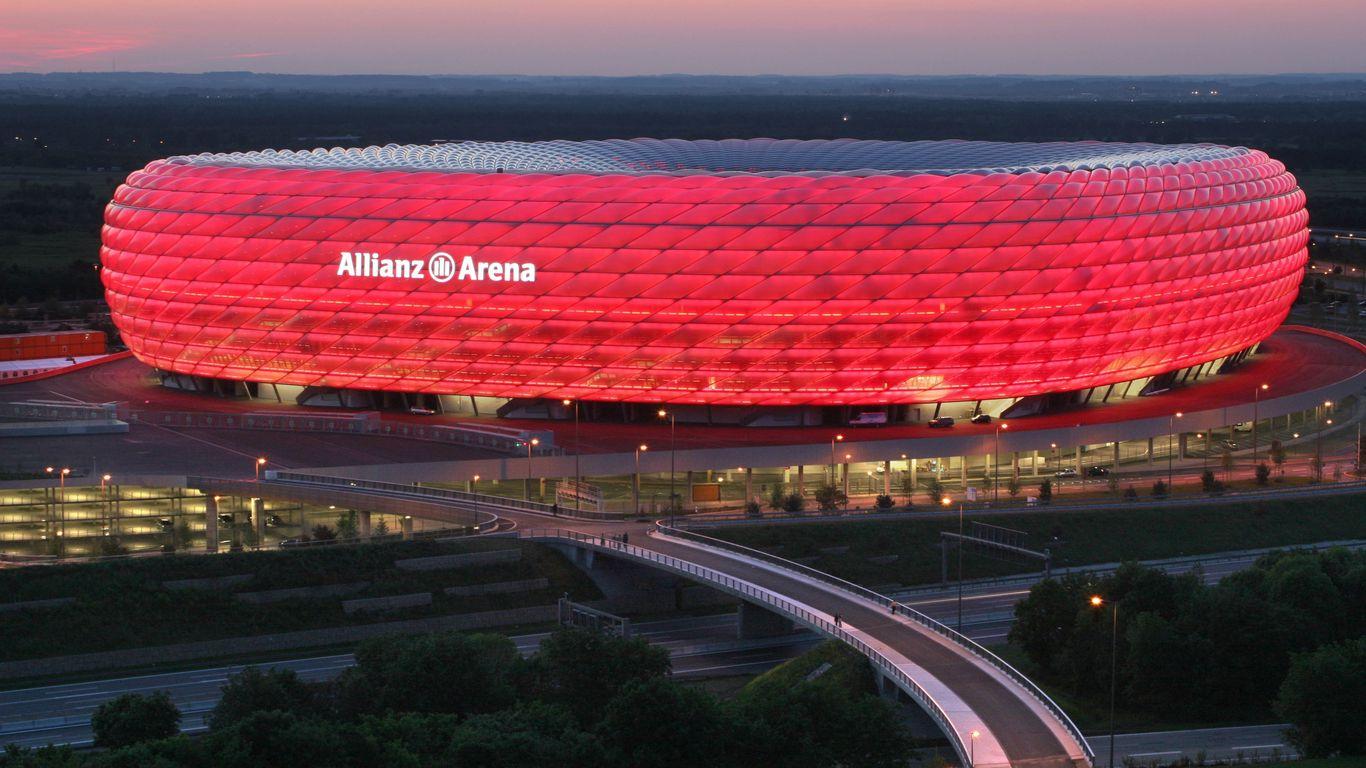 1366x768 Download wallpaper 1366x768 munich, germany, allianz arena, stadium tablet, laptop HD background