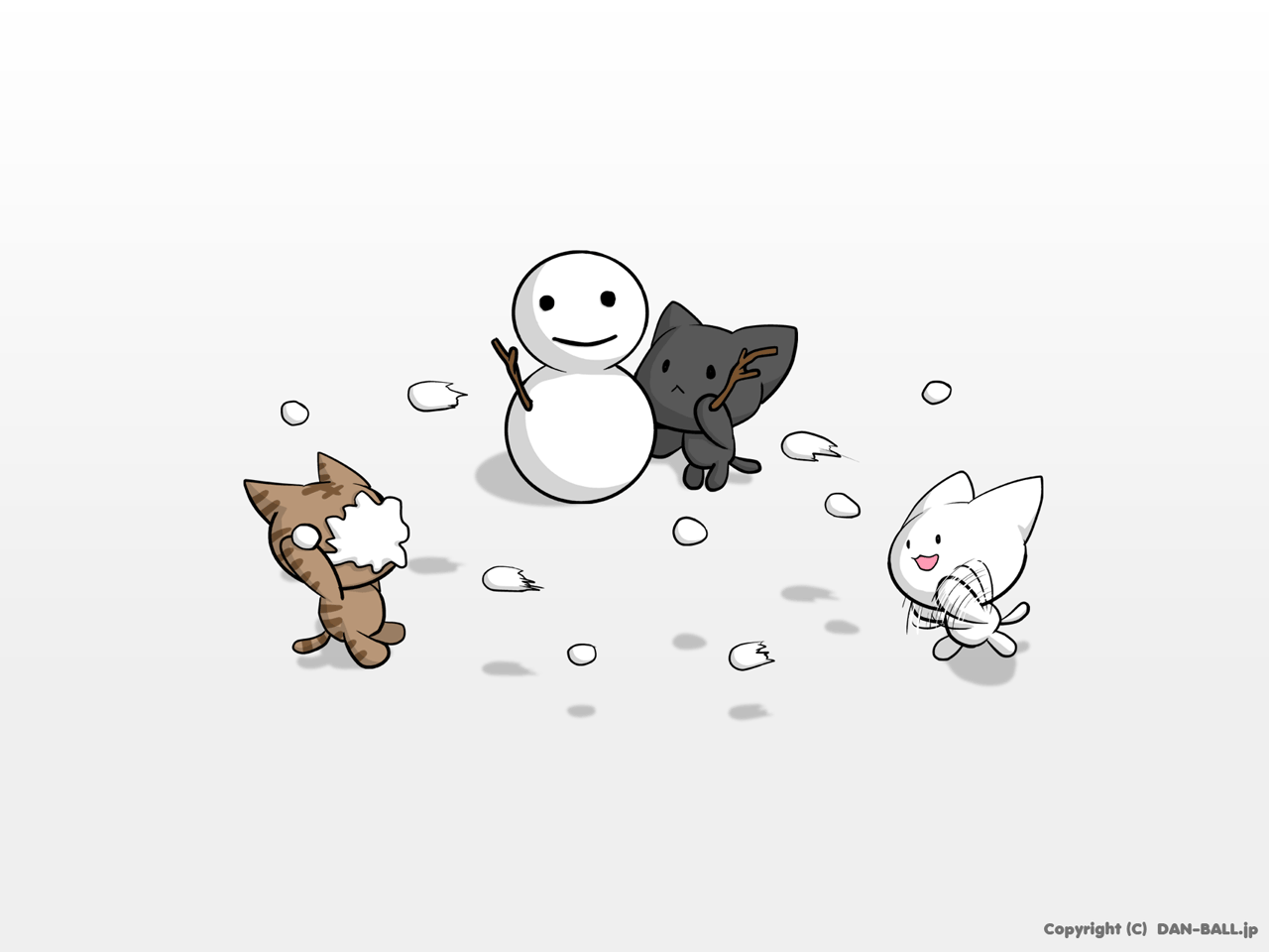 1280x960 Snowball Fights Wallpaper