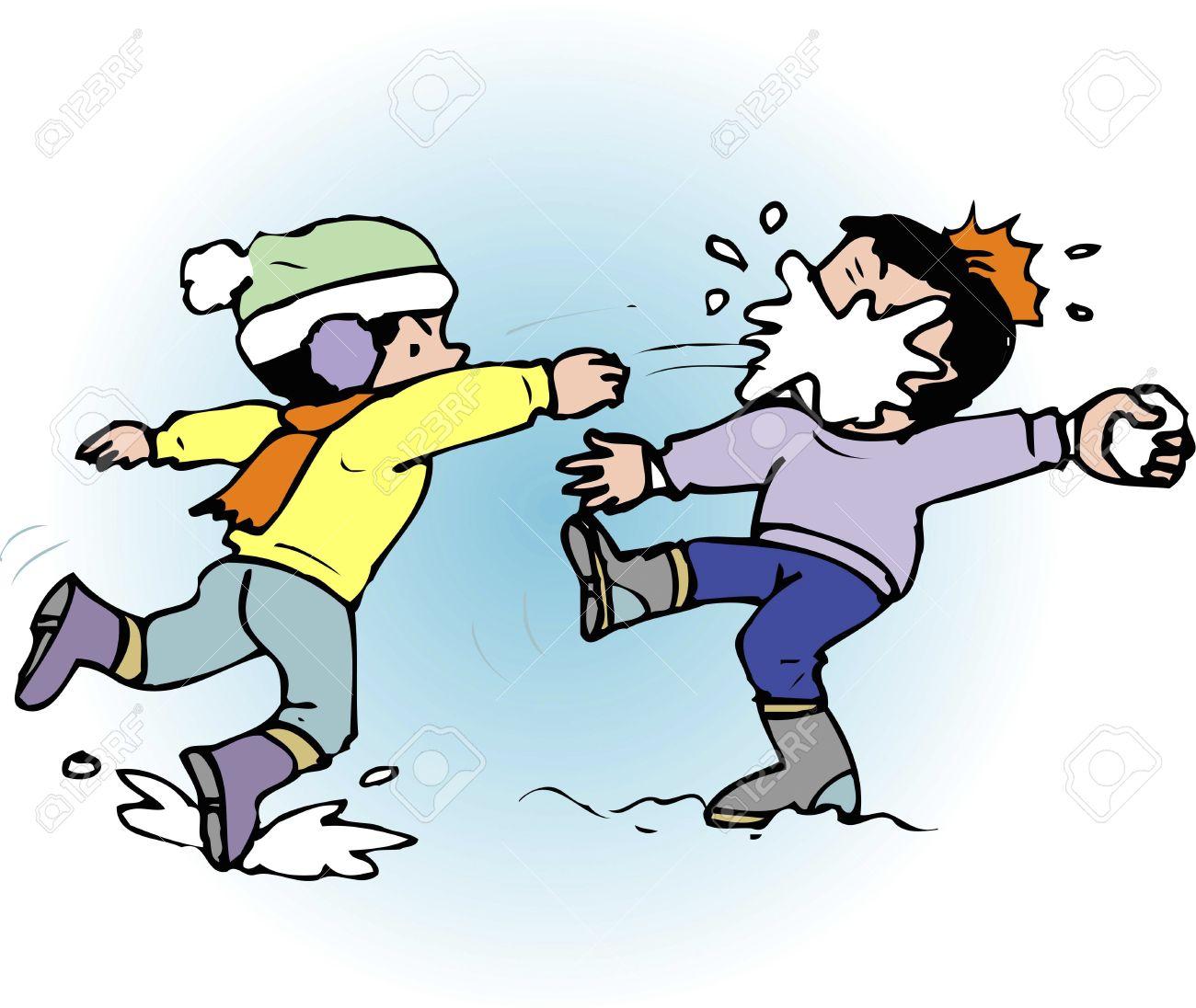 1300x1096 have a snowball fight clipart