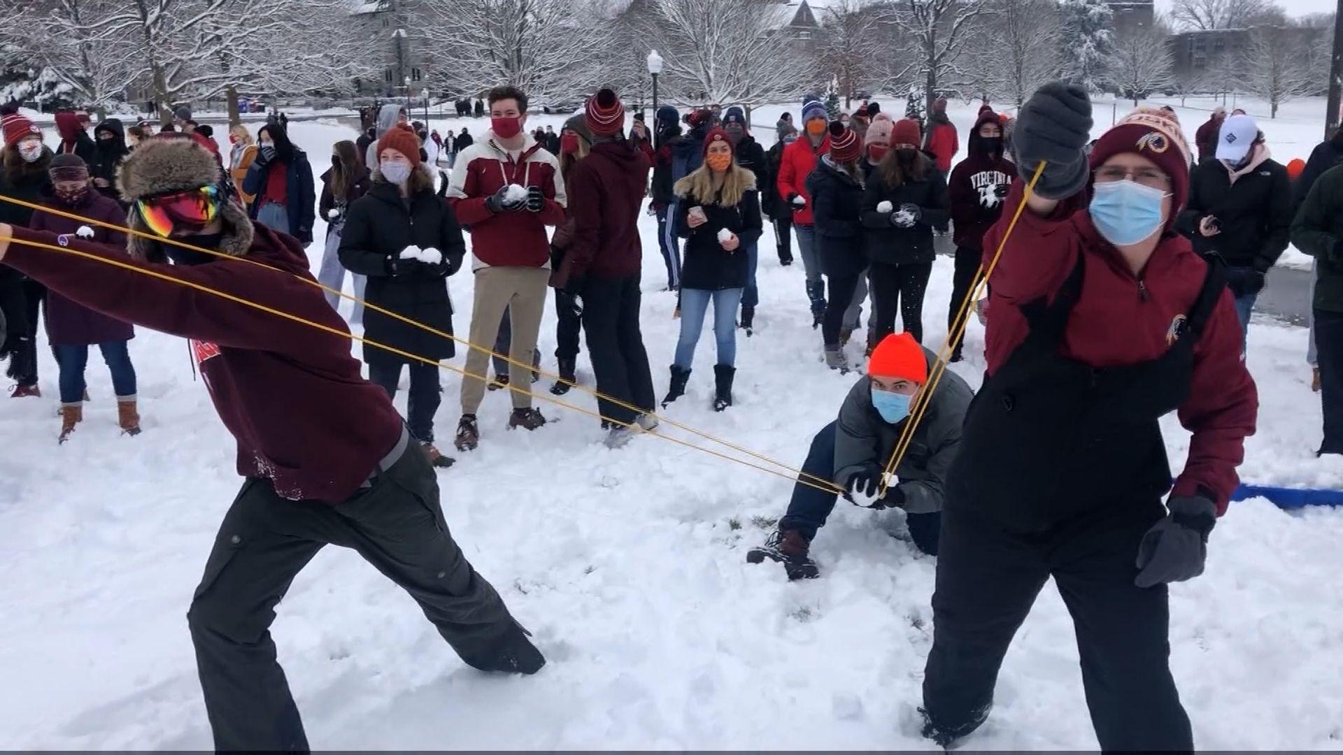 1920x1080 WATCH: Massive snowball fight breaks out at Virginia Tech
