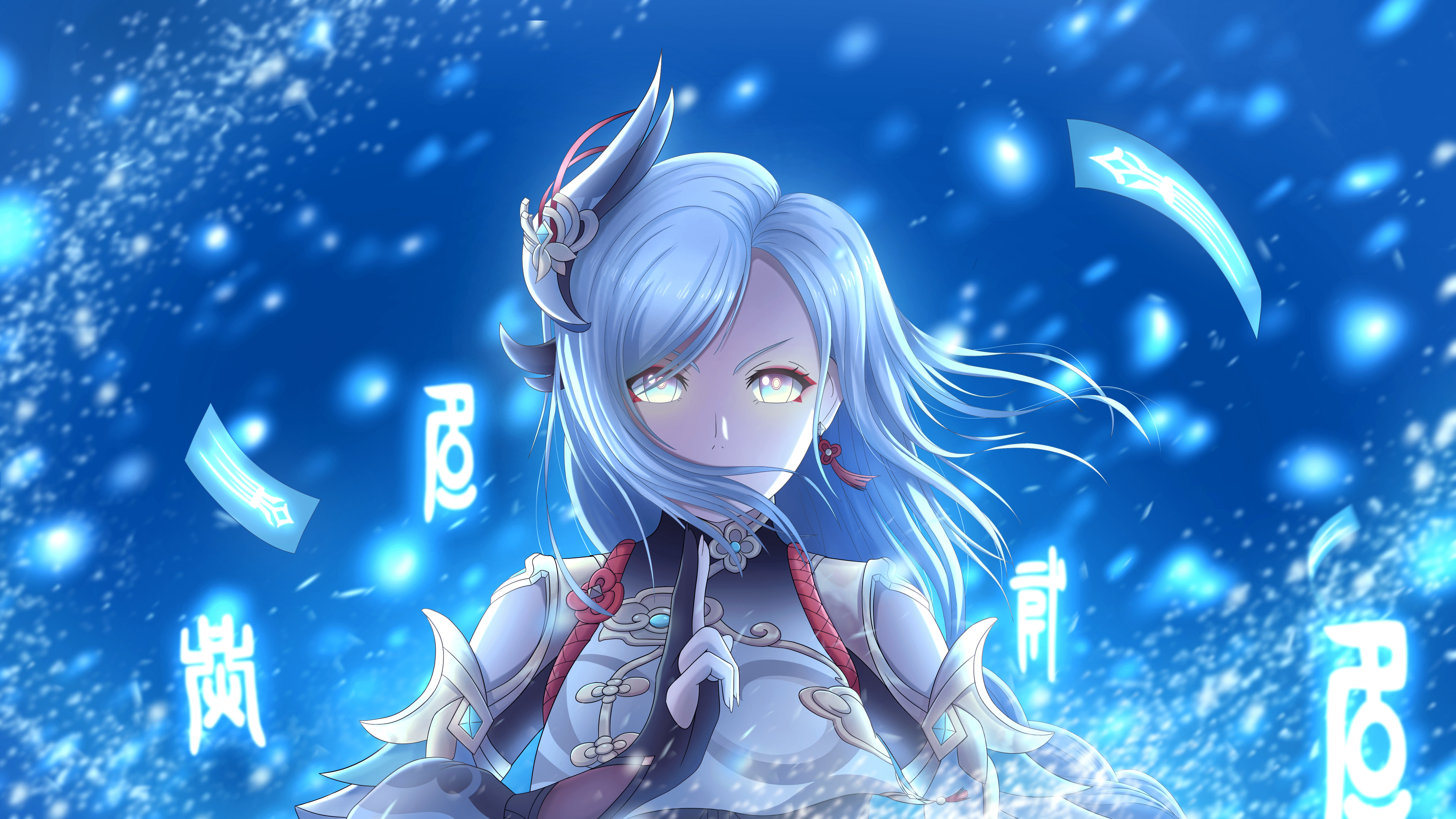 4960x2790 Anime wallpaper genshin impact shenhe (genshin impact) itictaci single long hair looking at viewer 4960x2790 748259 en
