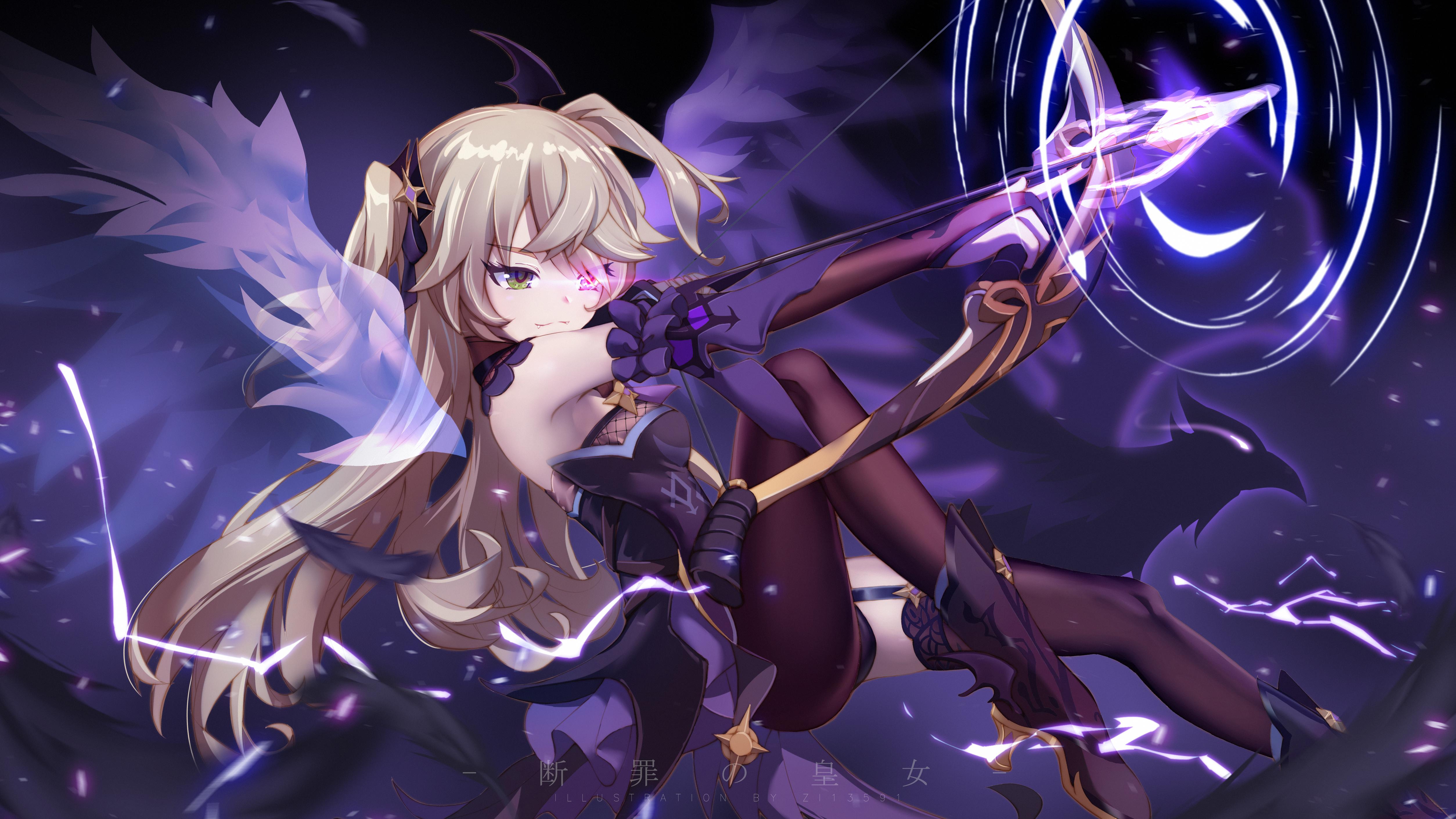 5015x2821 Anime wallpaper genshin impact fischl (genshin impact) oz (genshin impact) zi13591 single long hair 5015x2821 679761 en