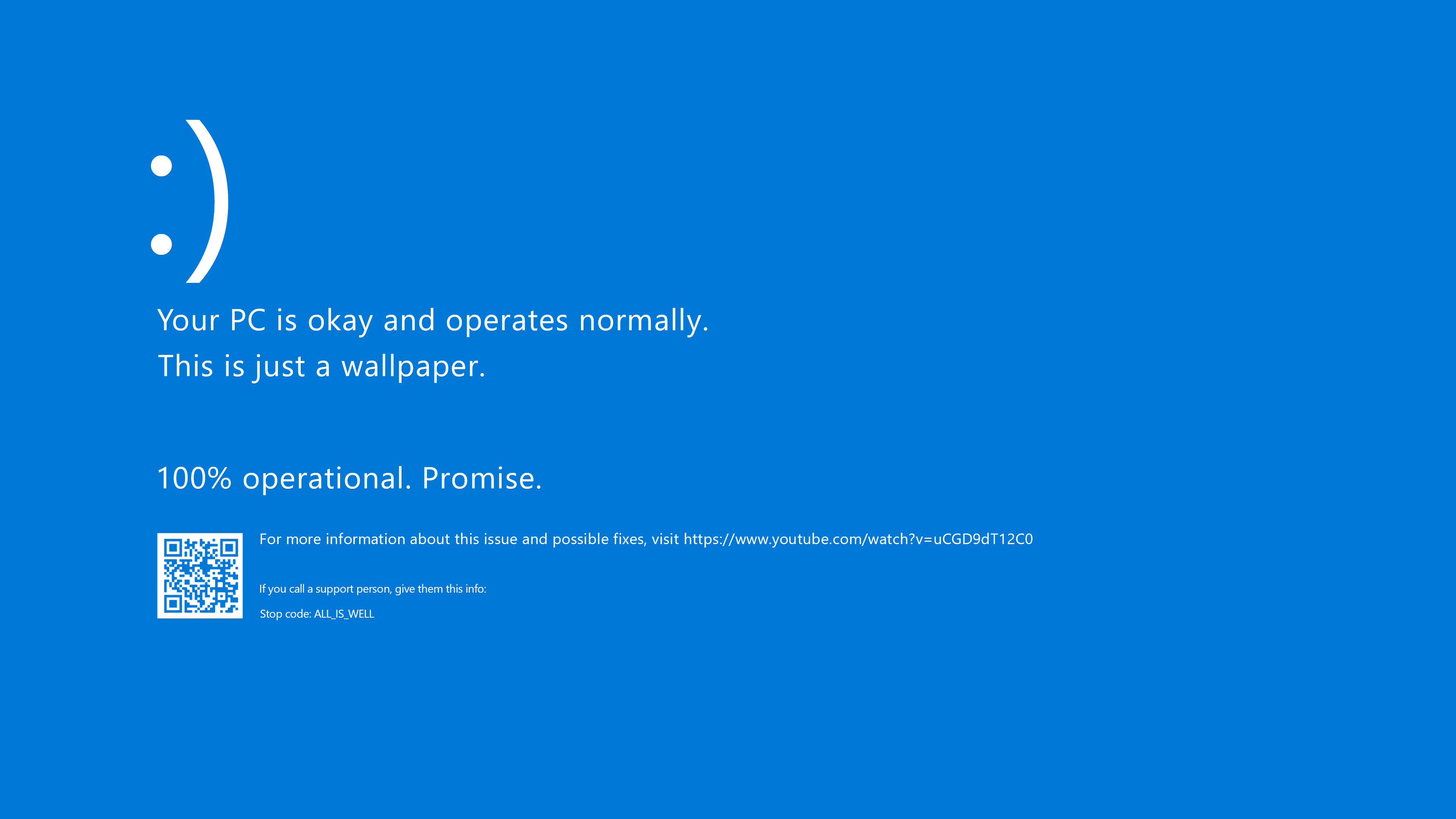 3840x2160 Windows 10 BSOD Y Wallpaper. With A Twist [3840 X 2160]