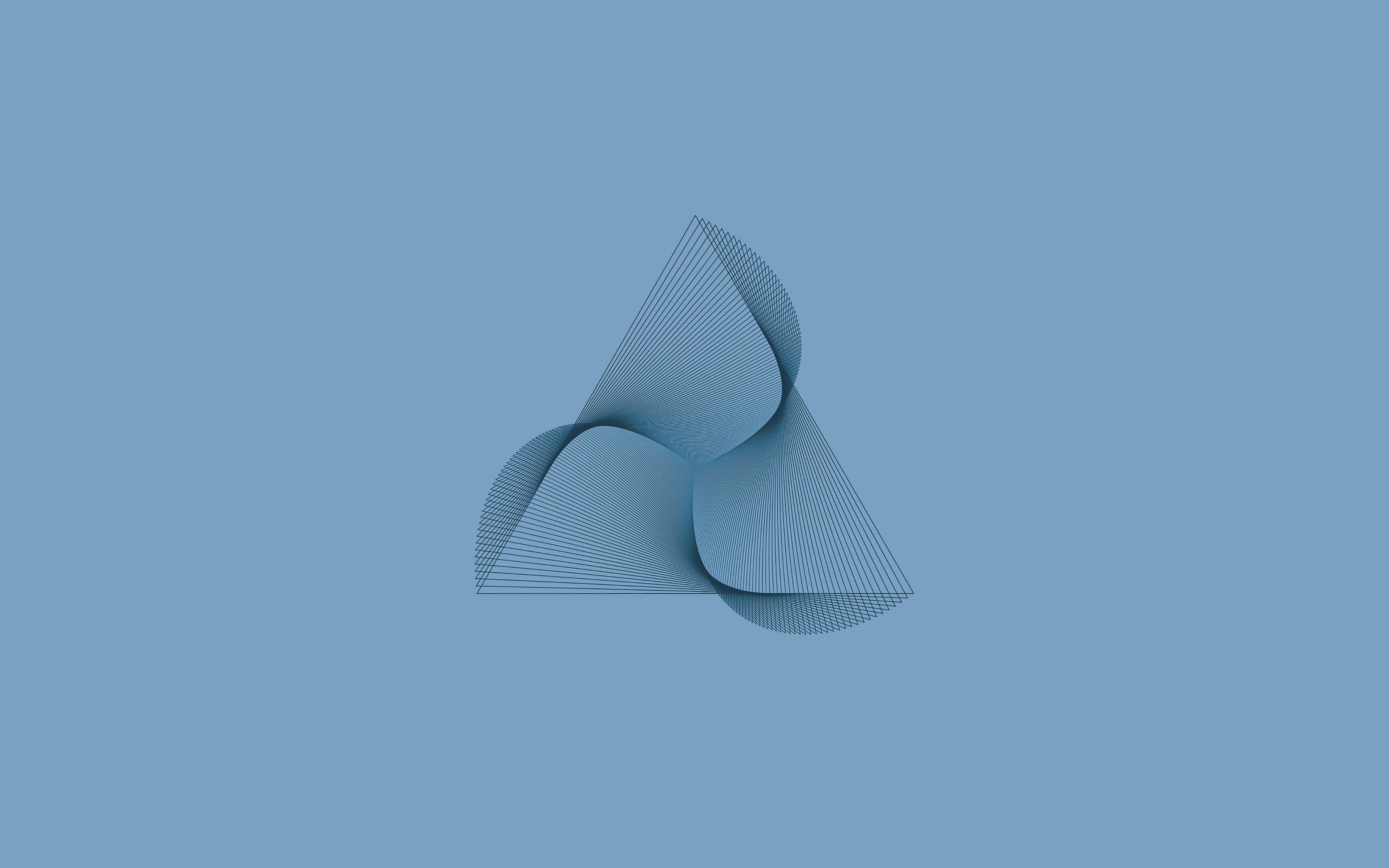 3840x2400 Abstract Blue Line Love Illust Art Pattern