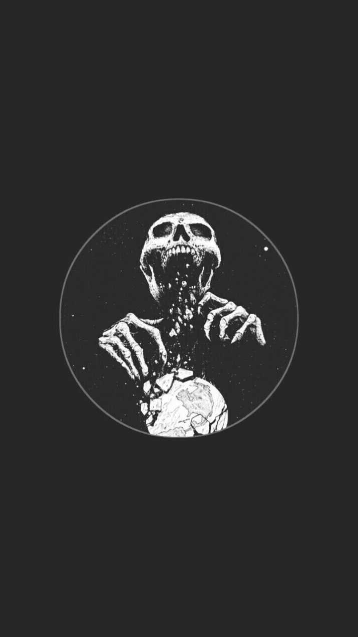715x1271 Apple Watch Faces Wallpaper Skeleton