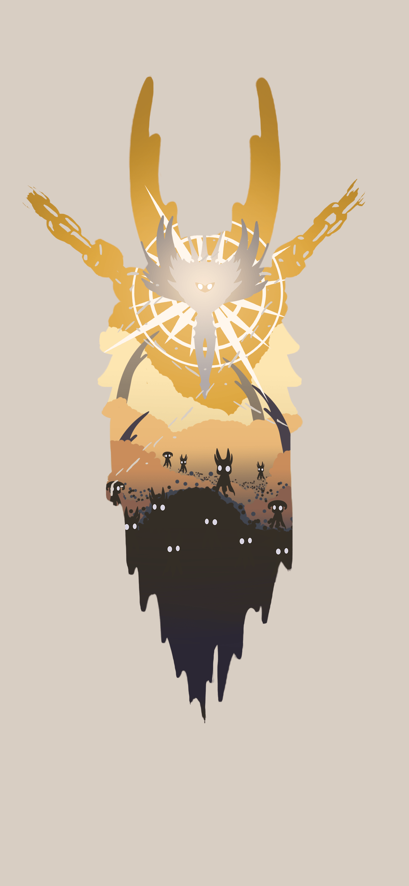 1349x2923 Made a Hollow Knight phone wallpaper