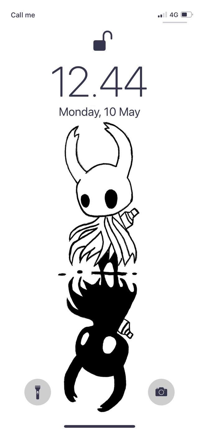 640x1386 Hollow Knight Wallpaper i drew and scanned, use it as you please :) (It's adjusted to fit into my iPhone 12 mini screen)