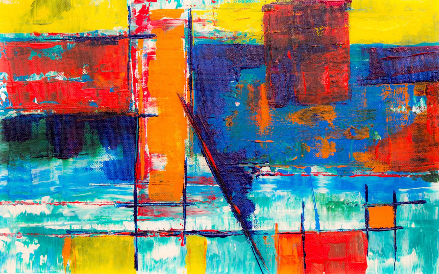 1680x1050 Multicolored Abstract Painting Wallpaper, Art, Modern Art, Poster, Collage • Wallpaper For You
