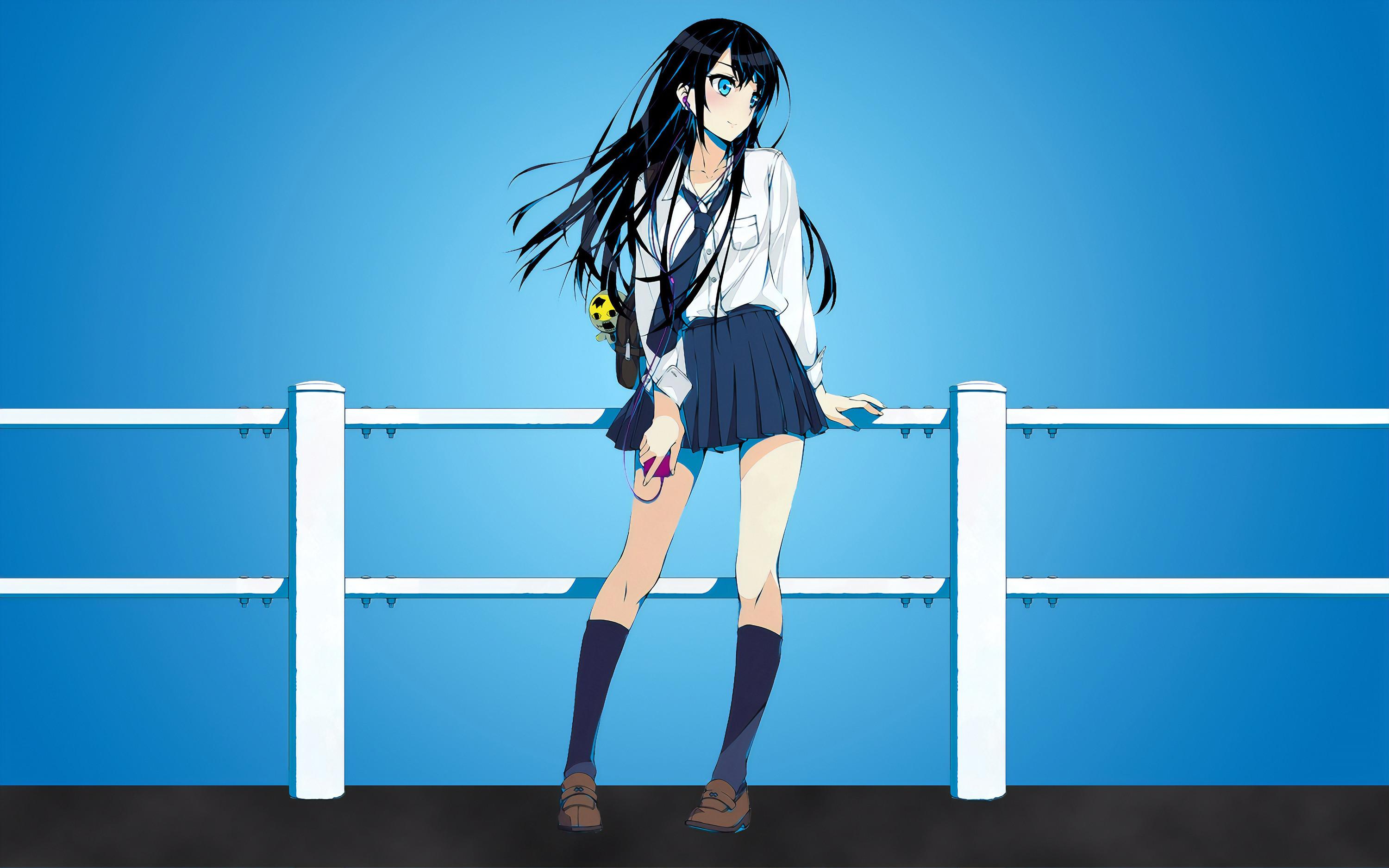 3000x1875 Anime School Girl Digital Art, HD Anime, 4k Wallpaper, Image, Background, Photo and Picture