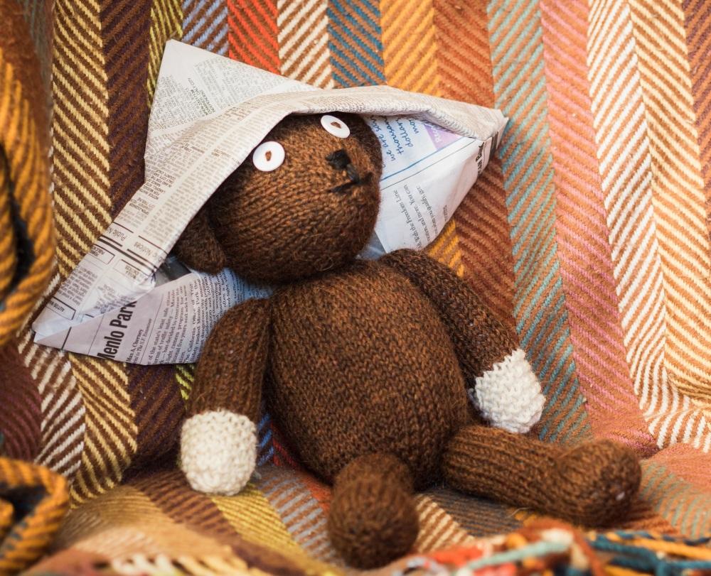 1000x811 Mr. Bean's Bear. KNITS FOR LIFE
