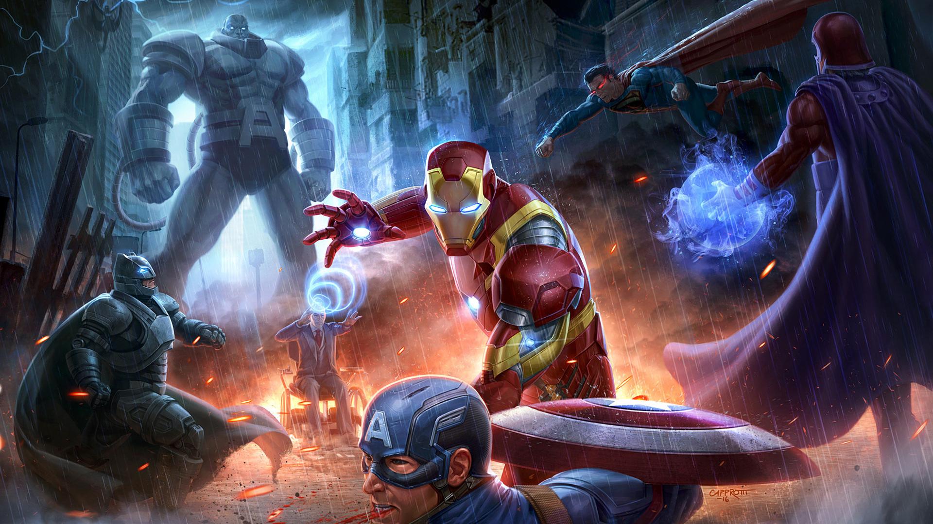 1920x1080 Marvel Avengers Vs Dc Justice League Laptop Full HD 1080P HD 4k Wallpaper, Image, Background, Photo and Picture