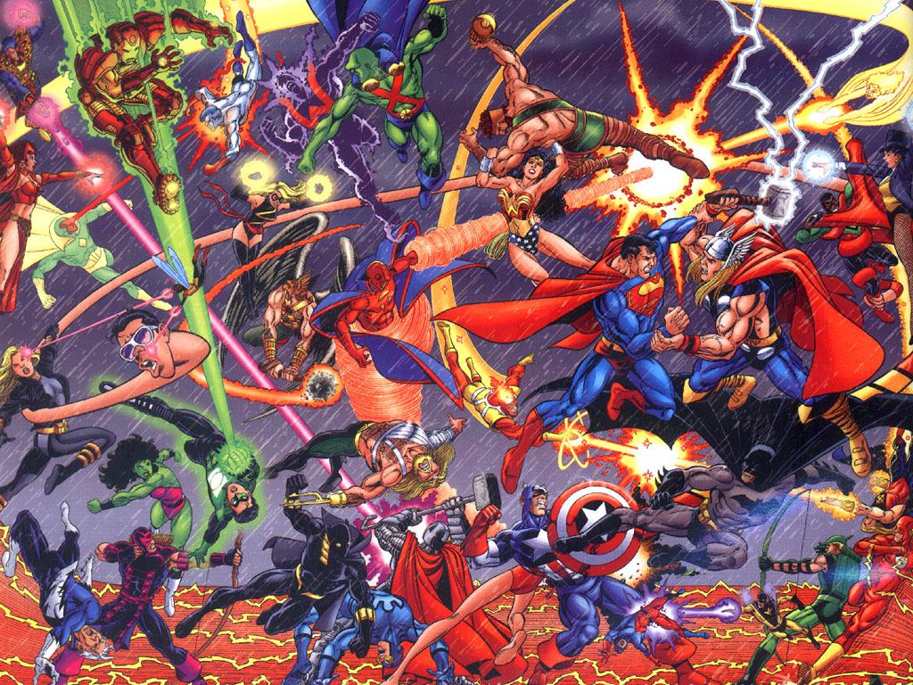 1024x768 Avengers JLA Vol 1 2