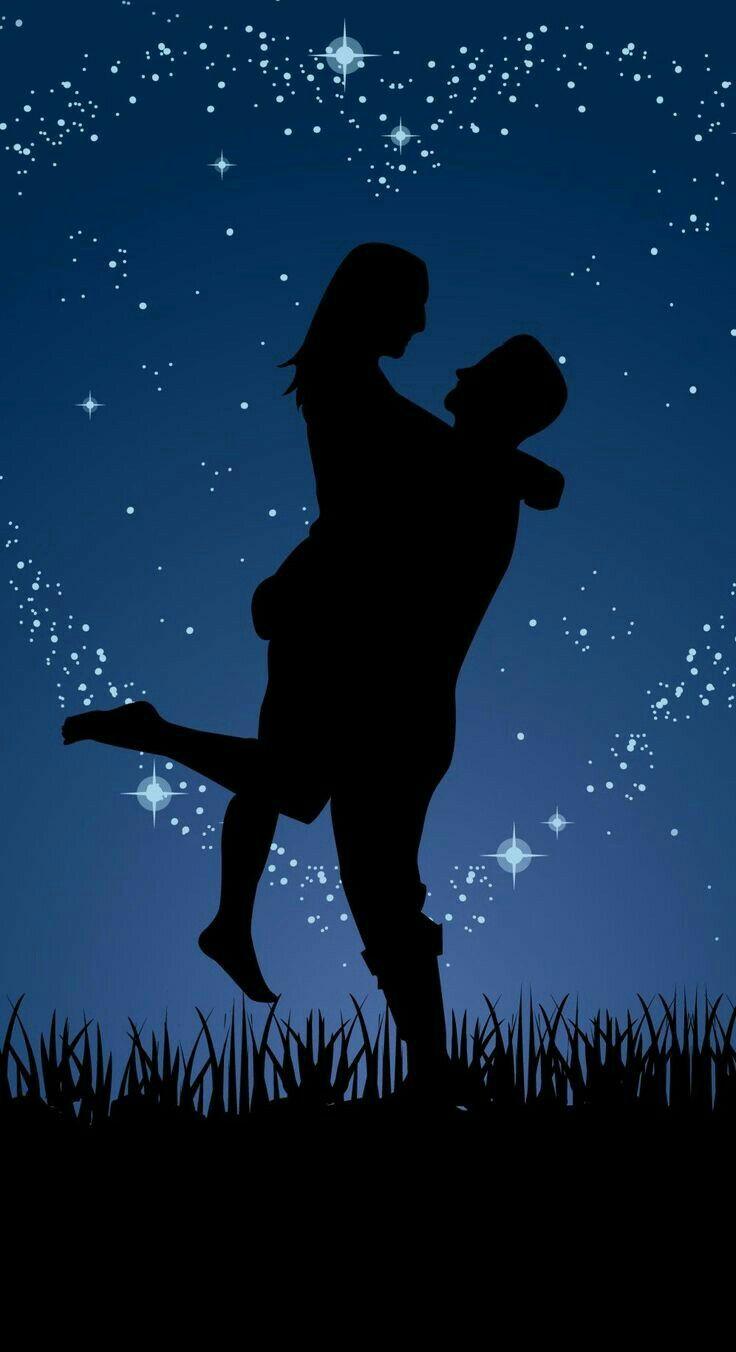 736x1352 Fondo de pantalla oscuros. Desenho de casal, Ilustração de casal, Desenhos de amor