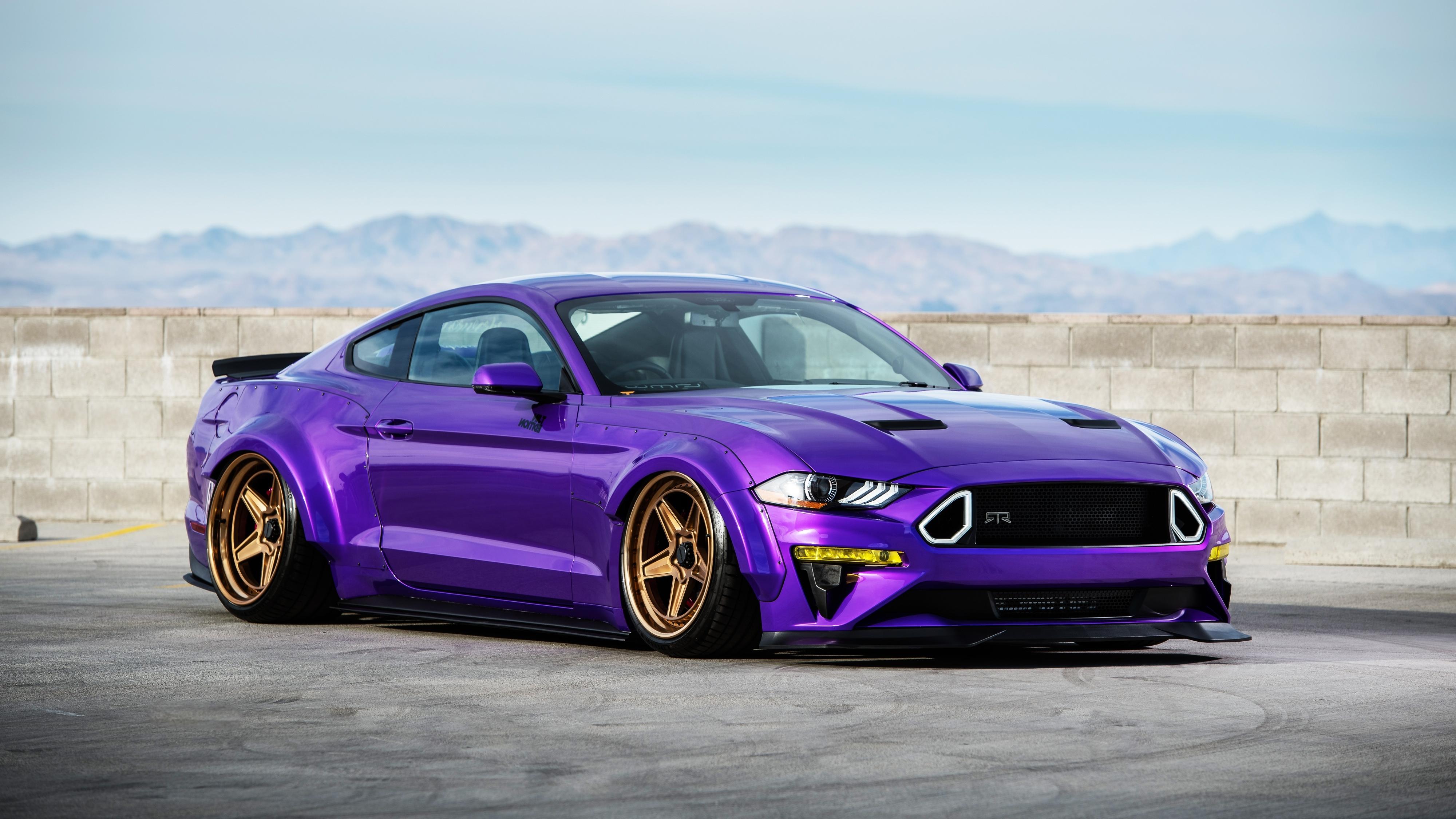 4000x2250 Wallpaper Muscle Cars, Ford Mustang Ecoboost, Purple:4000x2250