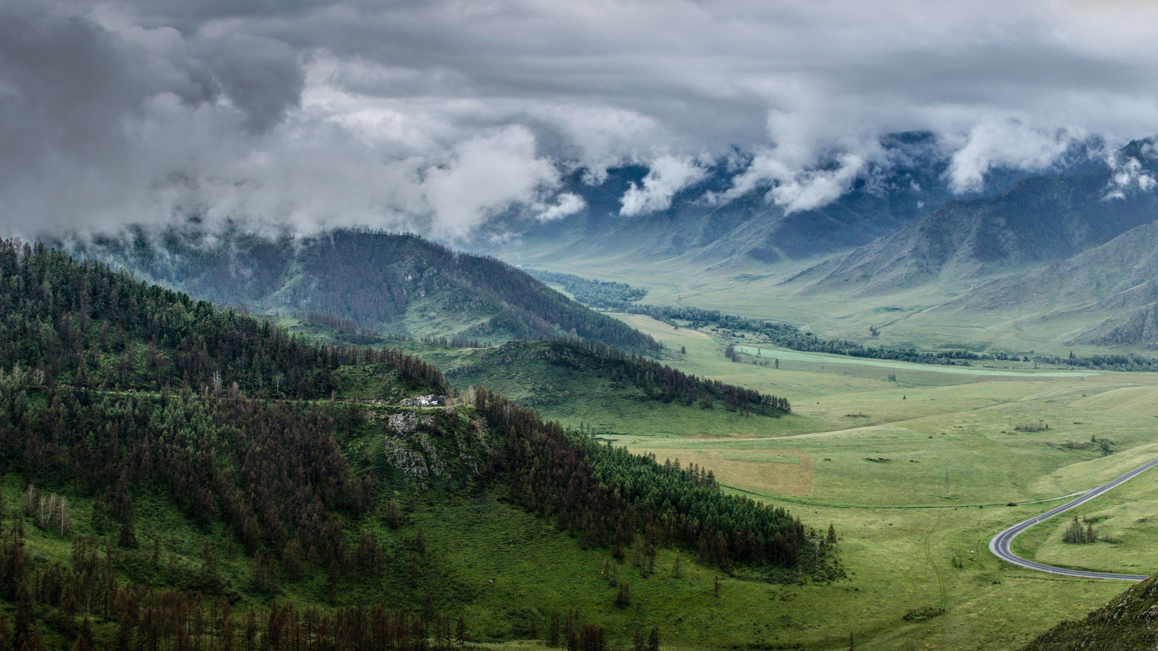 3840x2160 mountains, Landscapes, Tropical, Forests, Jungles, Cloudy, Weather, Peaks, Tiny, Roads, Beautiful, Tall, Trees Wallpaper HD / Desktop and Mobile Background