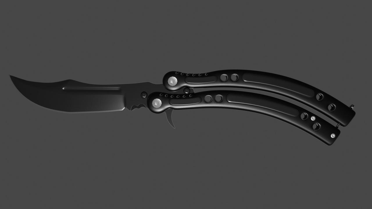 1280x720 Butterfly knife Free 3D model by Ya [b275047]