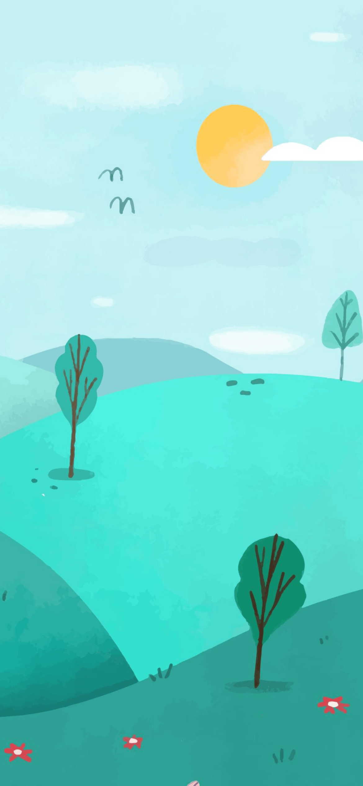 1170x2532 Flat Art Wallpaper for iPhone & iPad