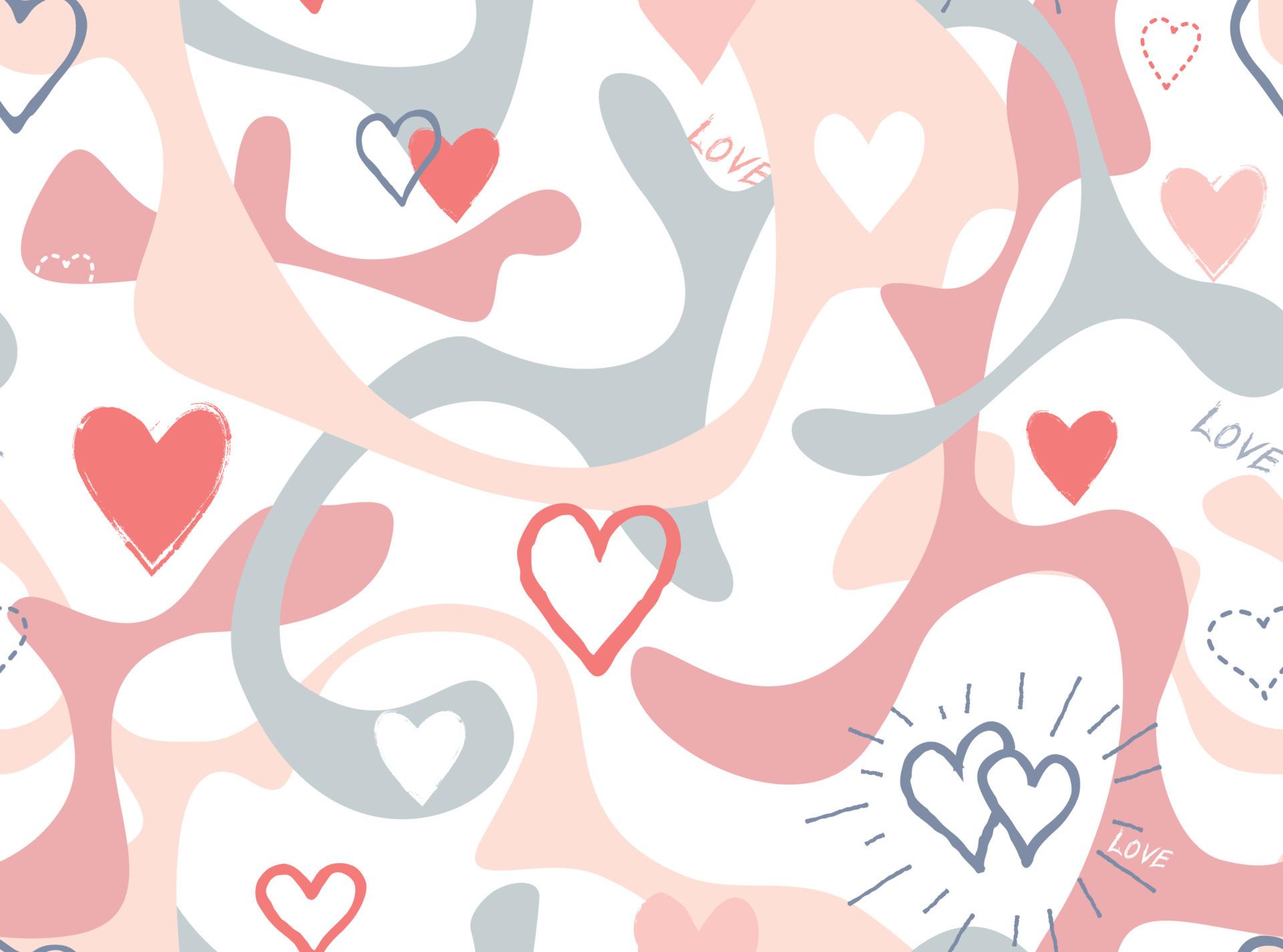 1920x1425 Love Valentine's day seamless background. Love heart tiling holiday backdrop. Romantic date card pattern with love hearts