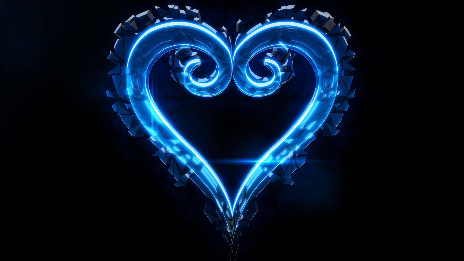 1920x1080 Download Light Blue Heart Wallpaper