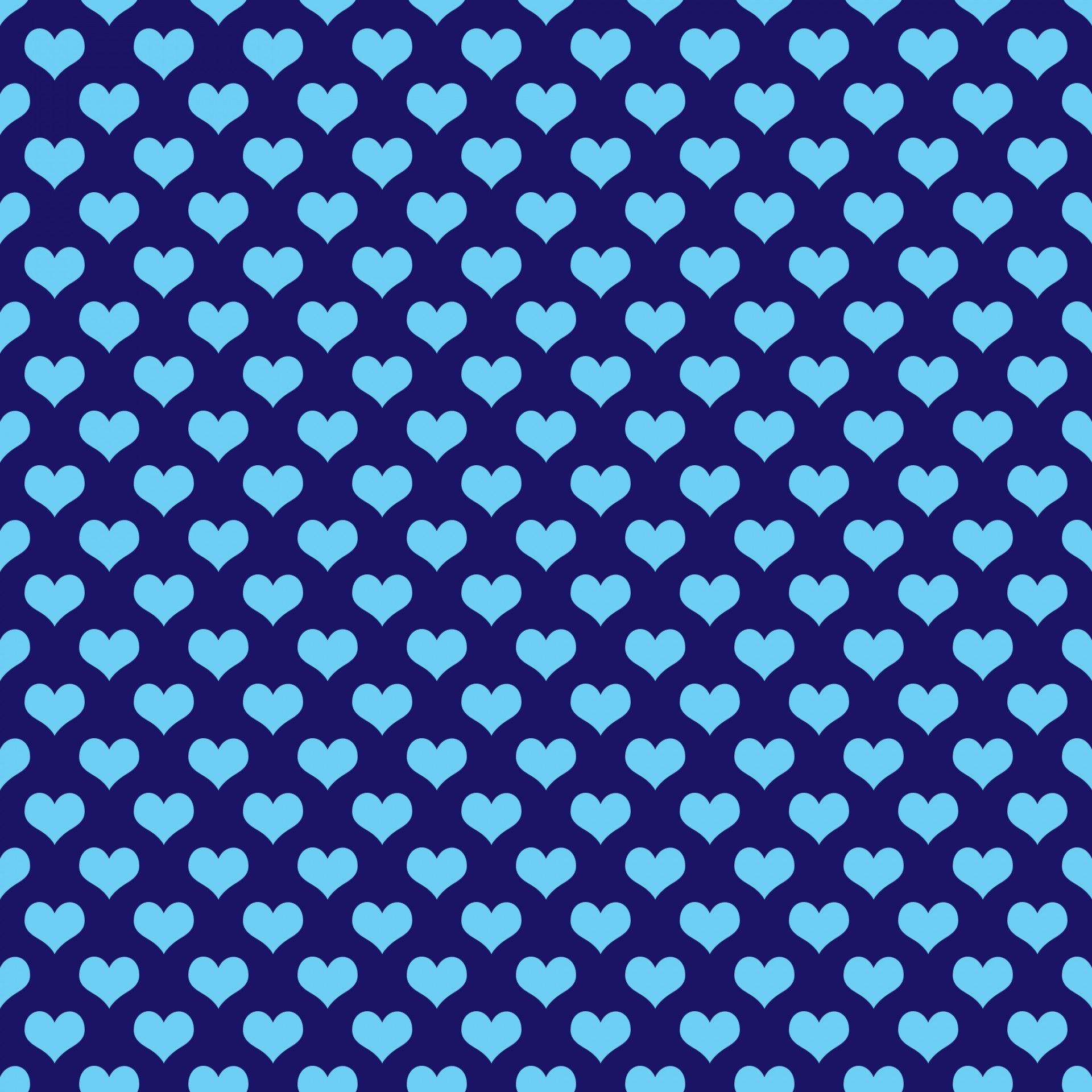 1920x1920 Blue Hearts Wallpaper