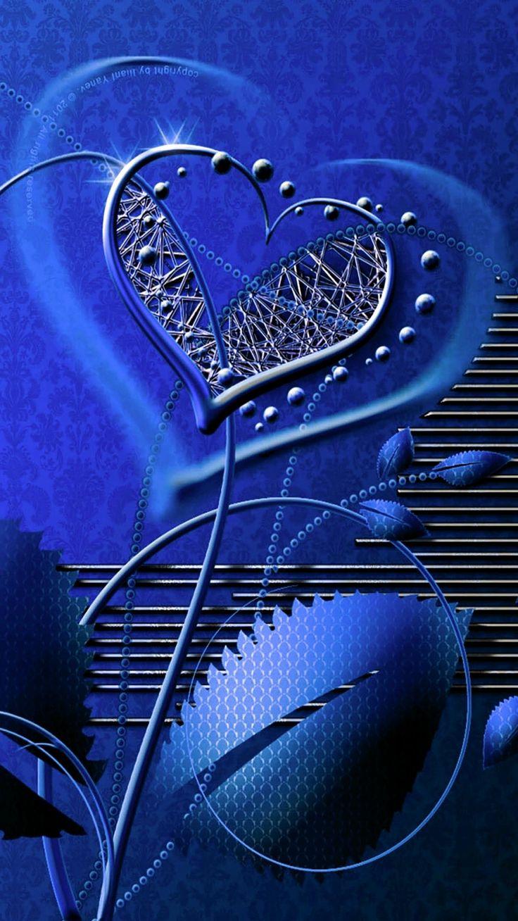 736x1308 ☮ * ° ♥ ˚ℒℴѵℯ cjf. Black and blue wallpaper, Heart wallpaper, Feeling blue