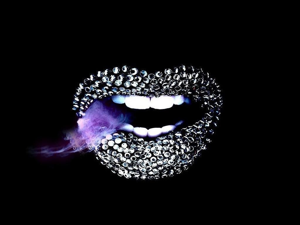 1024x768 Cool Lips Wallpaper