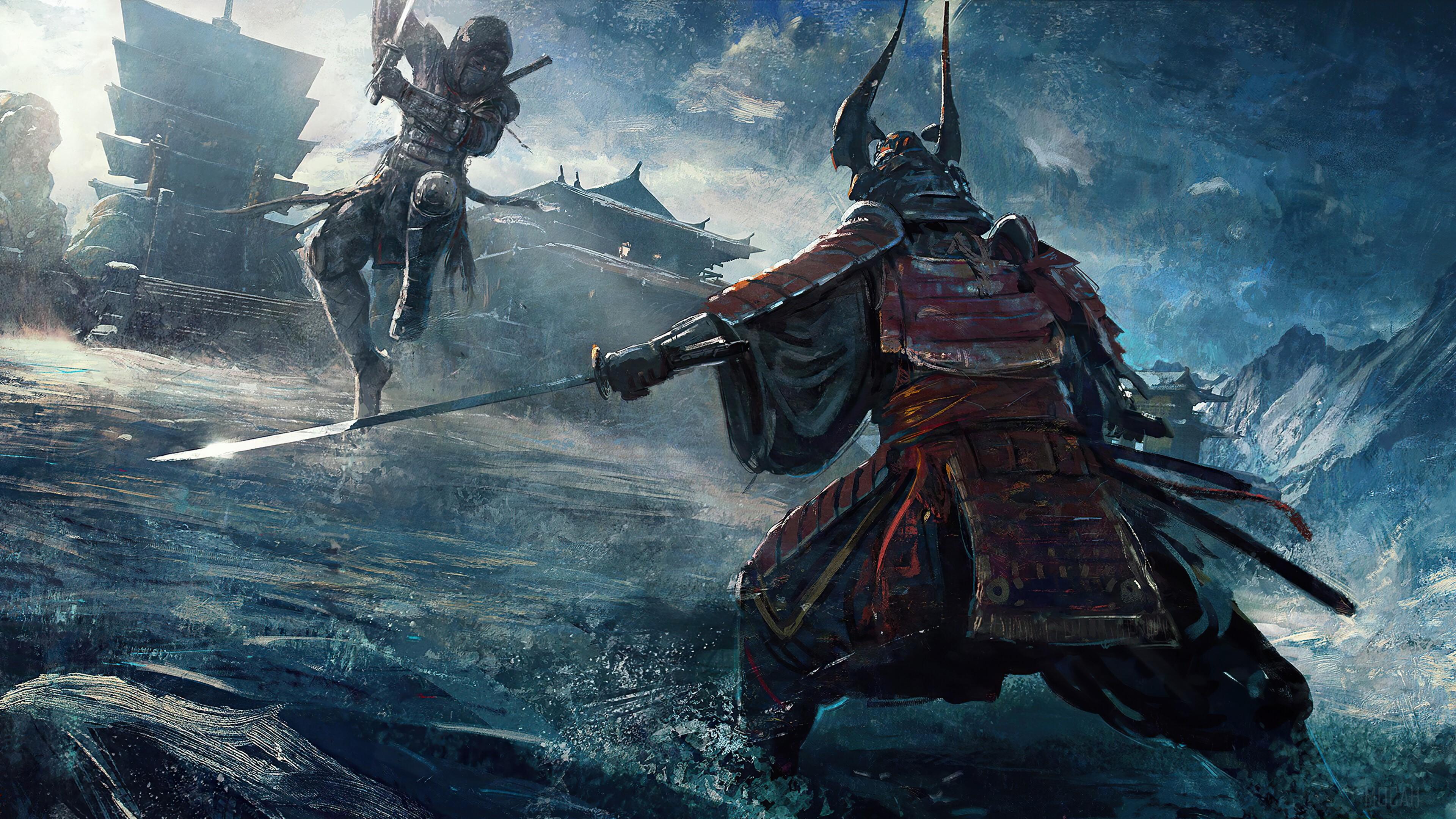 3840x2160 Ninja, Samurai, Fantasy, Art 4k wallpaper Gallery HD Wallpaper
