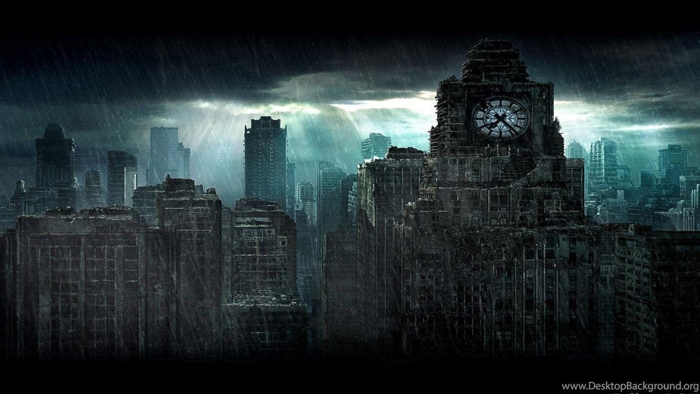 1366x768 Big Ben London Rain Desktop Background