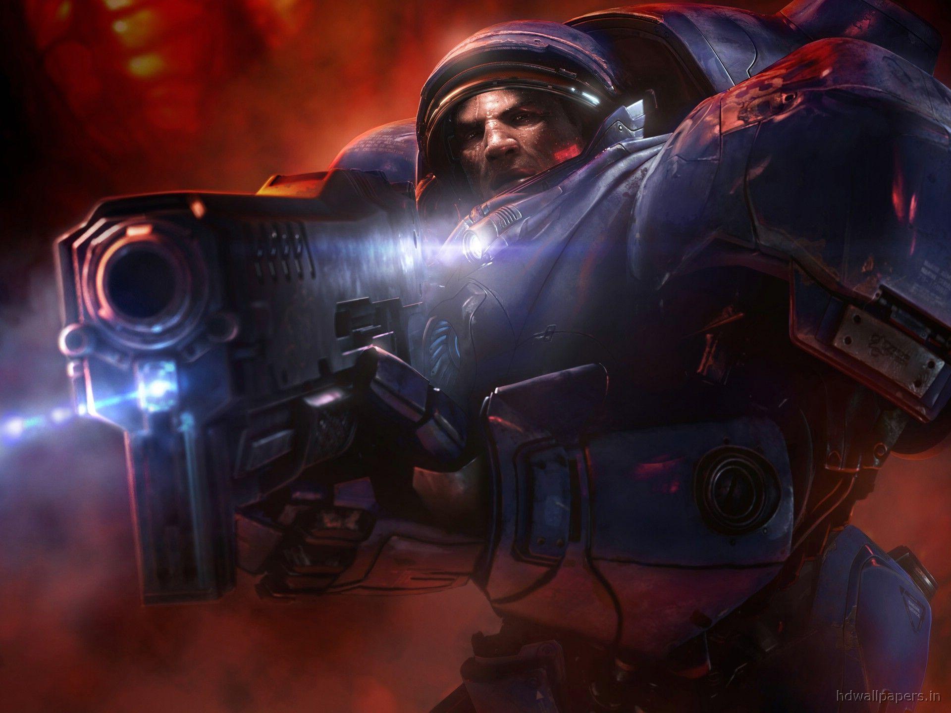 1920x1440 Starcraft 2 Marine Wallpaper