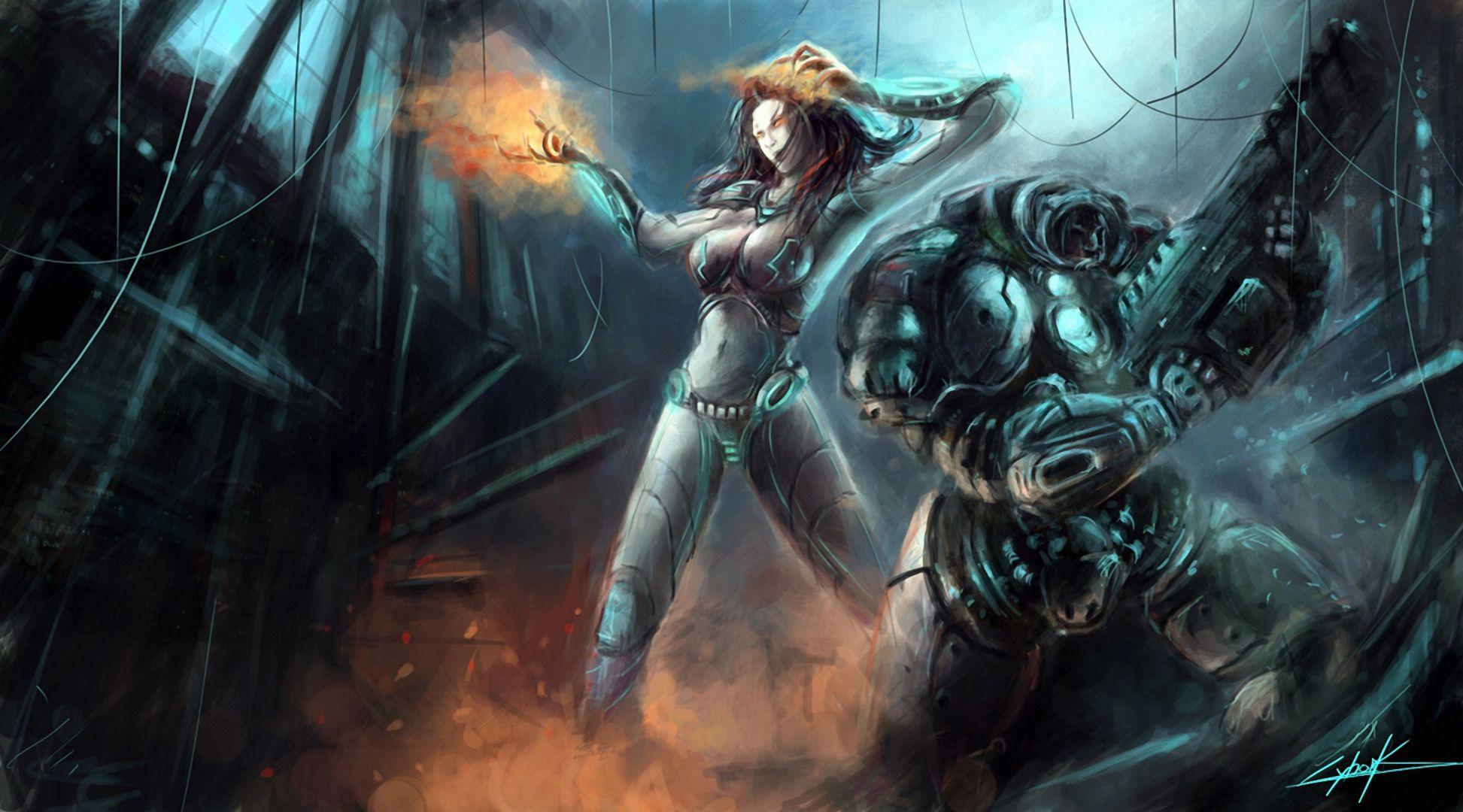 1945x1080 Starcraft 2 Marine Wallpaper