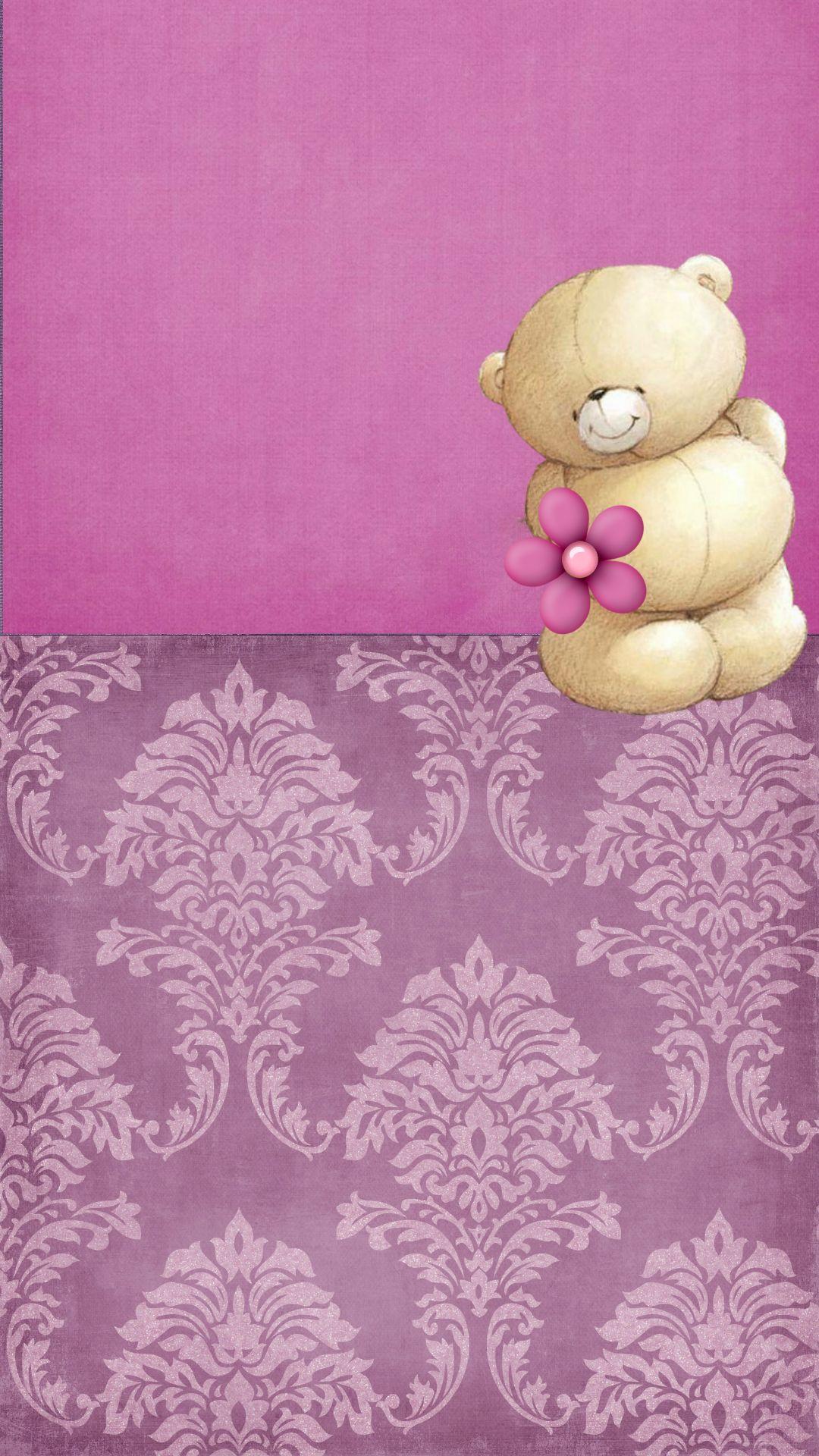 1080x1920 friends mobile wallpaper, pink, purple, violet, lilac, teddy bear
