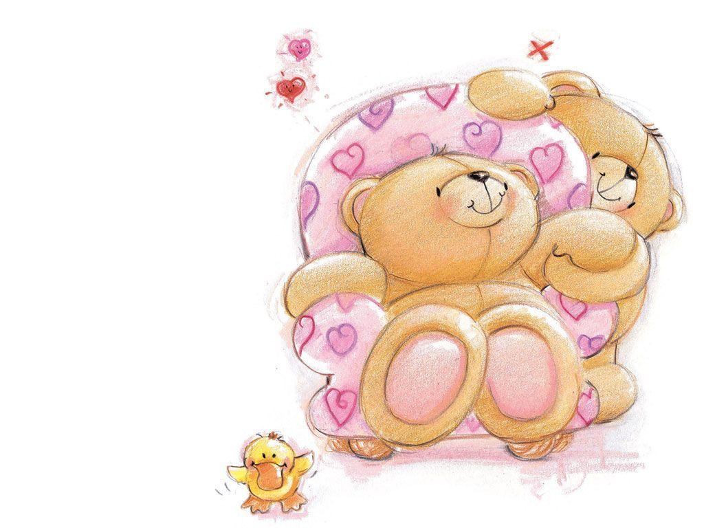 1024x768 Cartoon Bear Wallpaper