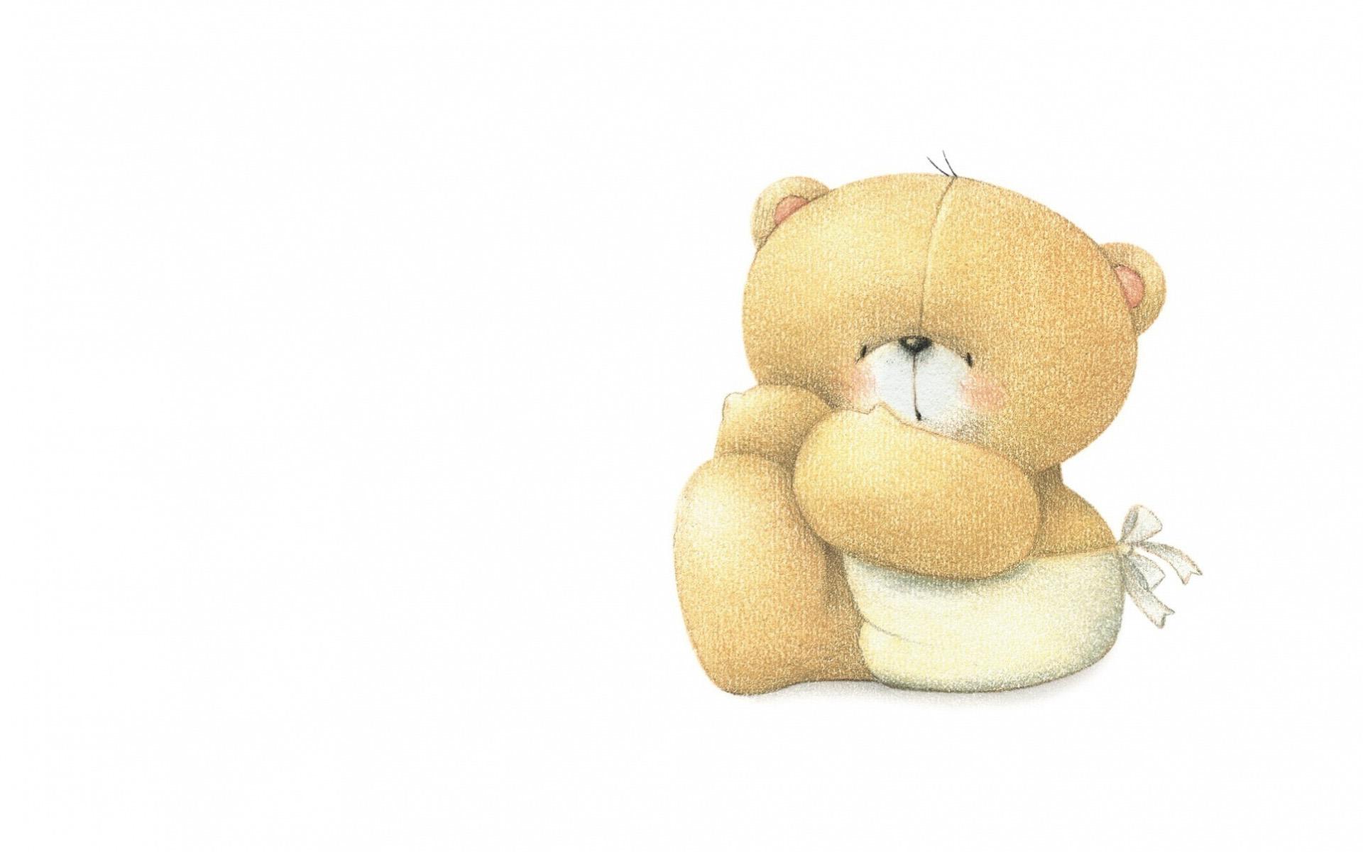 1920x1200 Download wallpaper teddy bear, minimal, cute animals, white background, plush toys, cute bear for desktop with resolution 1920x1200. High Quality HD picture wallpaper