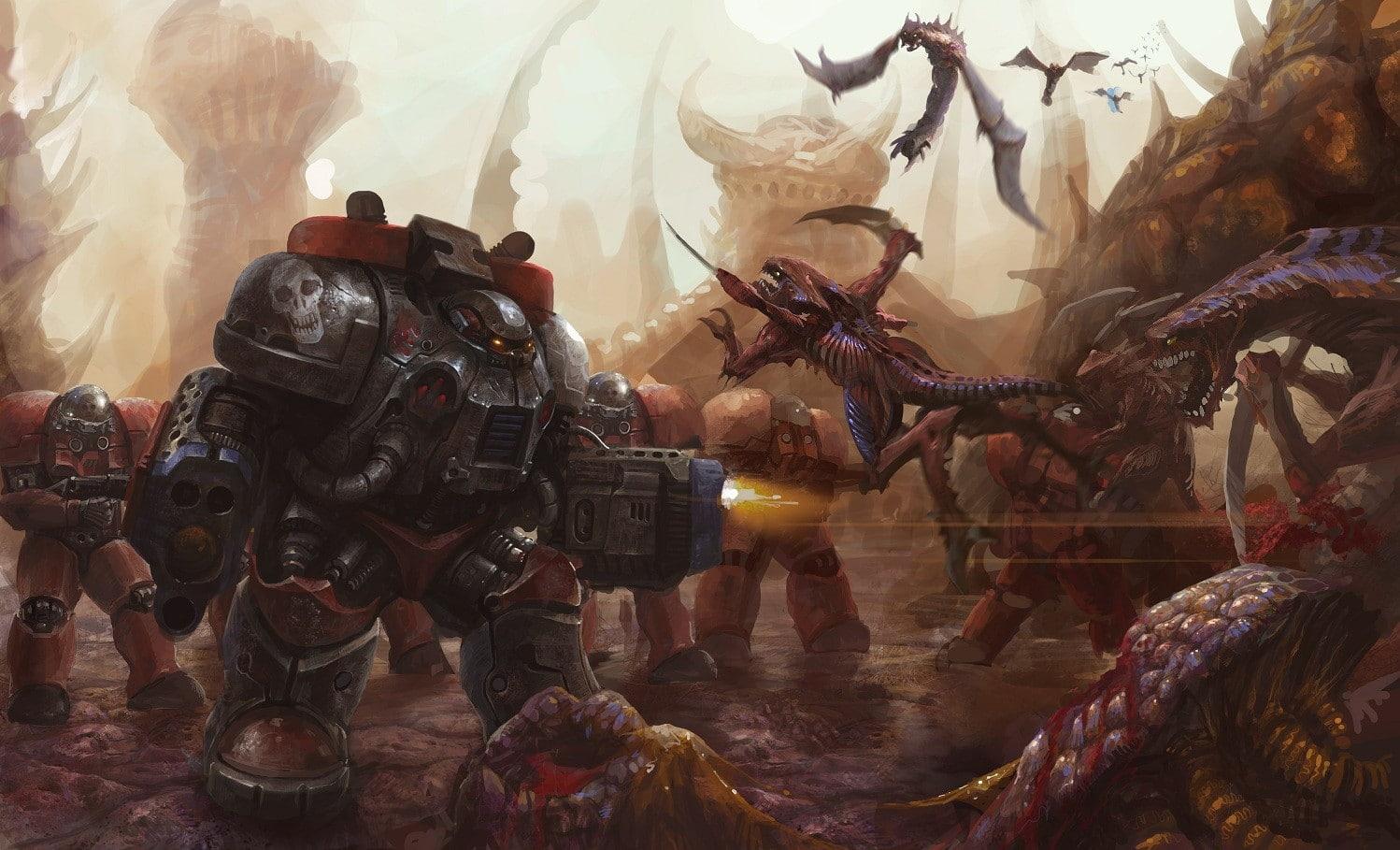 1498x909 Hd Wallpaper Artistic Zerg Marines Artwork Starcraft