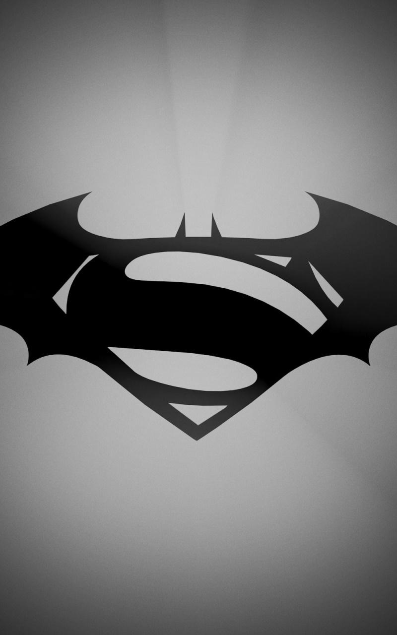 800x1280 Wallpaper / Movie Batman v Superman: Dawn of Justice Phone Wallpaper, Batman Logo, Superman Logo, Logo, 800x1280 free download