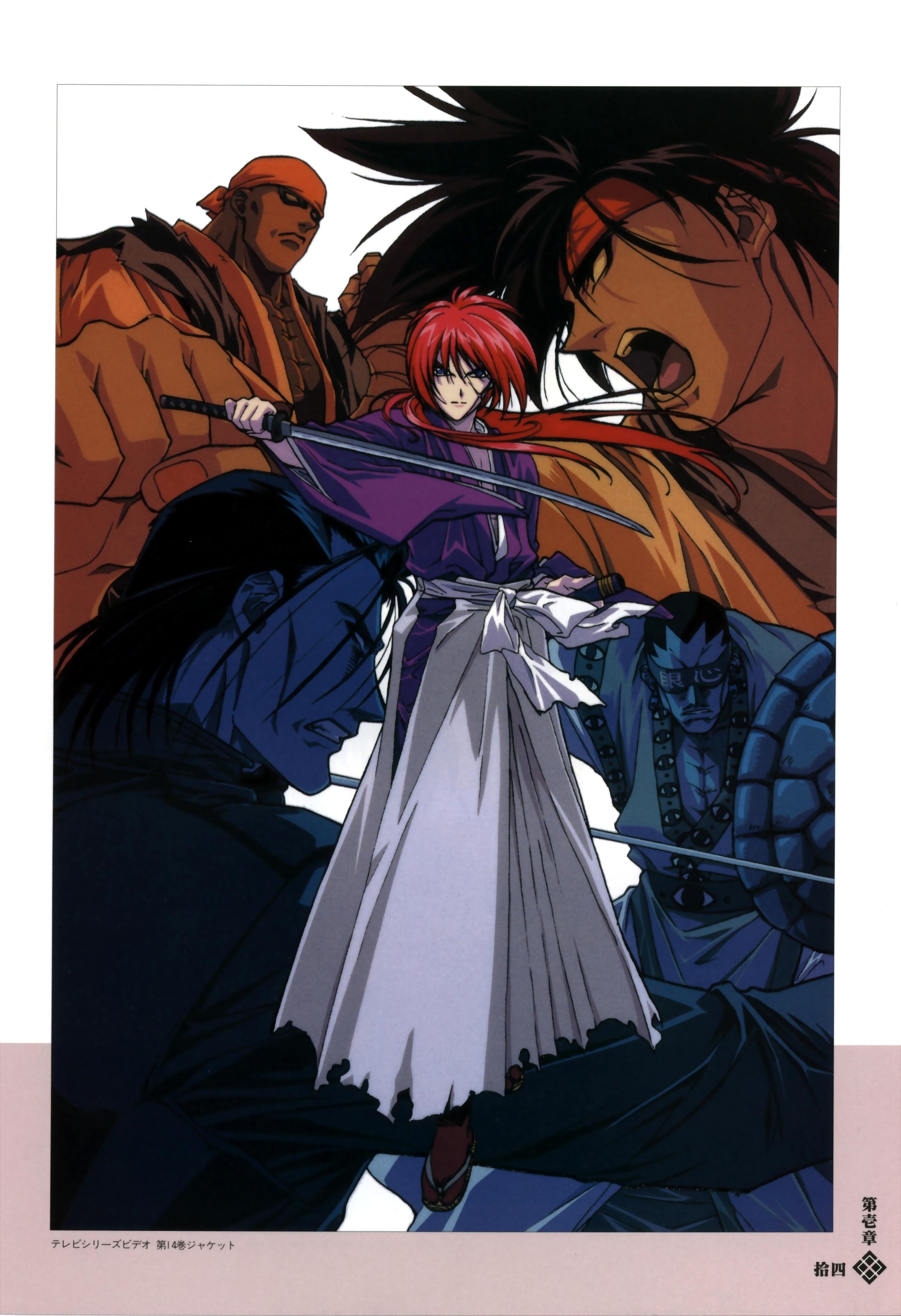 2390x3490 rurouni kenshin himura kenshin sagara sanosuke saitou hajime saitou hajime (rurouni kenshin) uonuma usui yuukyuuzan anji male