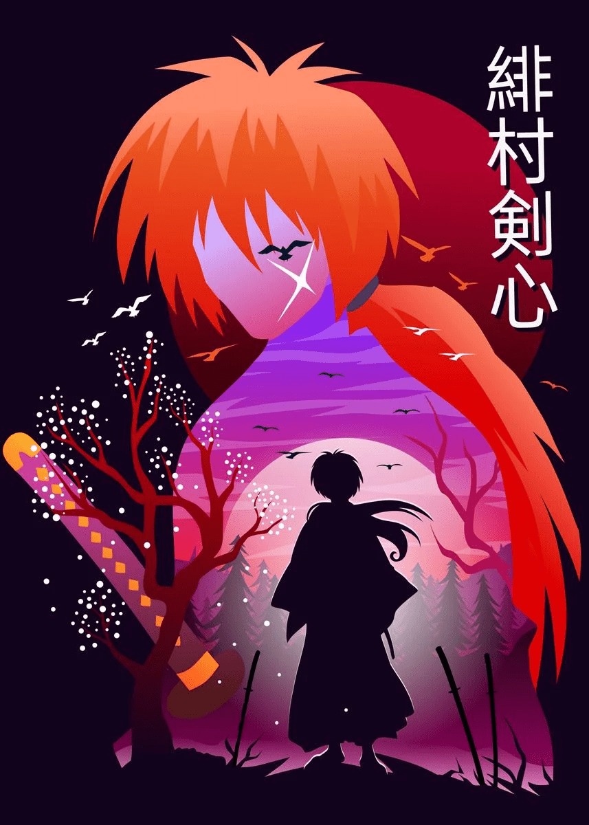 857x1200 Kenshin himura' Poster by El Rik. Displate. Anime akatsuki, Rurouni kenshin, Anime japan