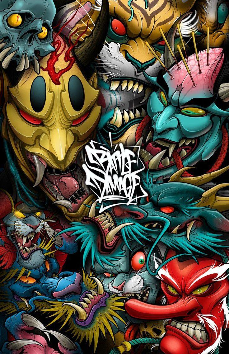 736x1137 Cartoonish Mascot Logos. Graffiti wallpaper iphone, Art wallpaper iphone, Graffiti wallpaper